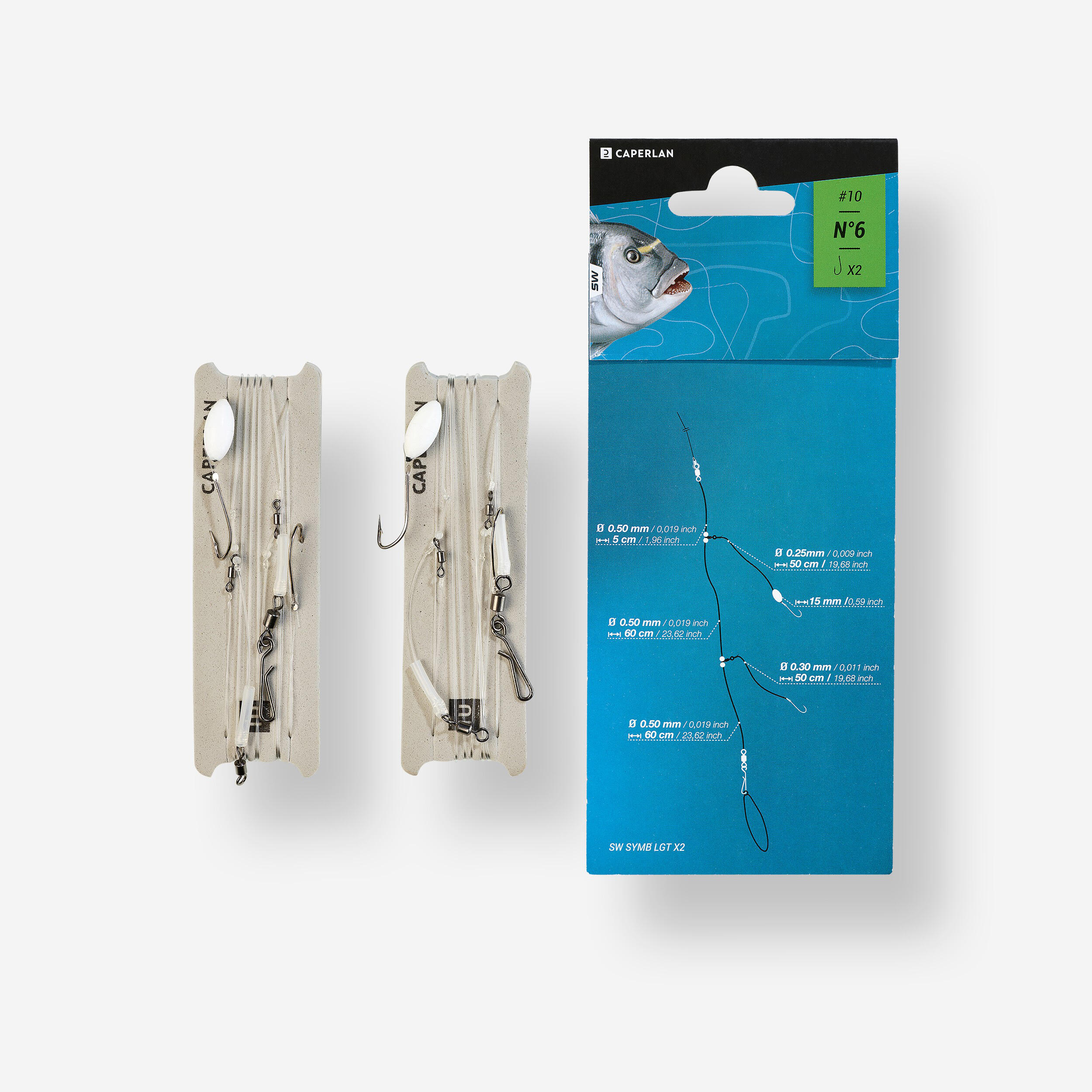 Surfcasting Fishing Line Leader SYMB LGT X2 No. 6