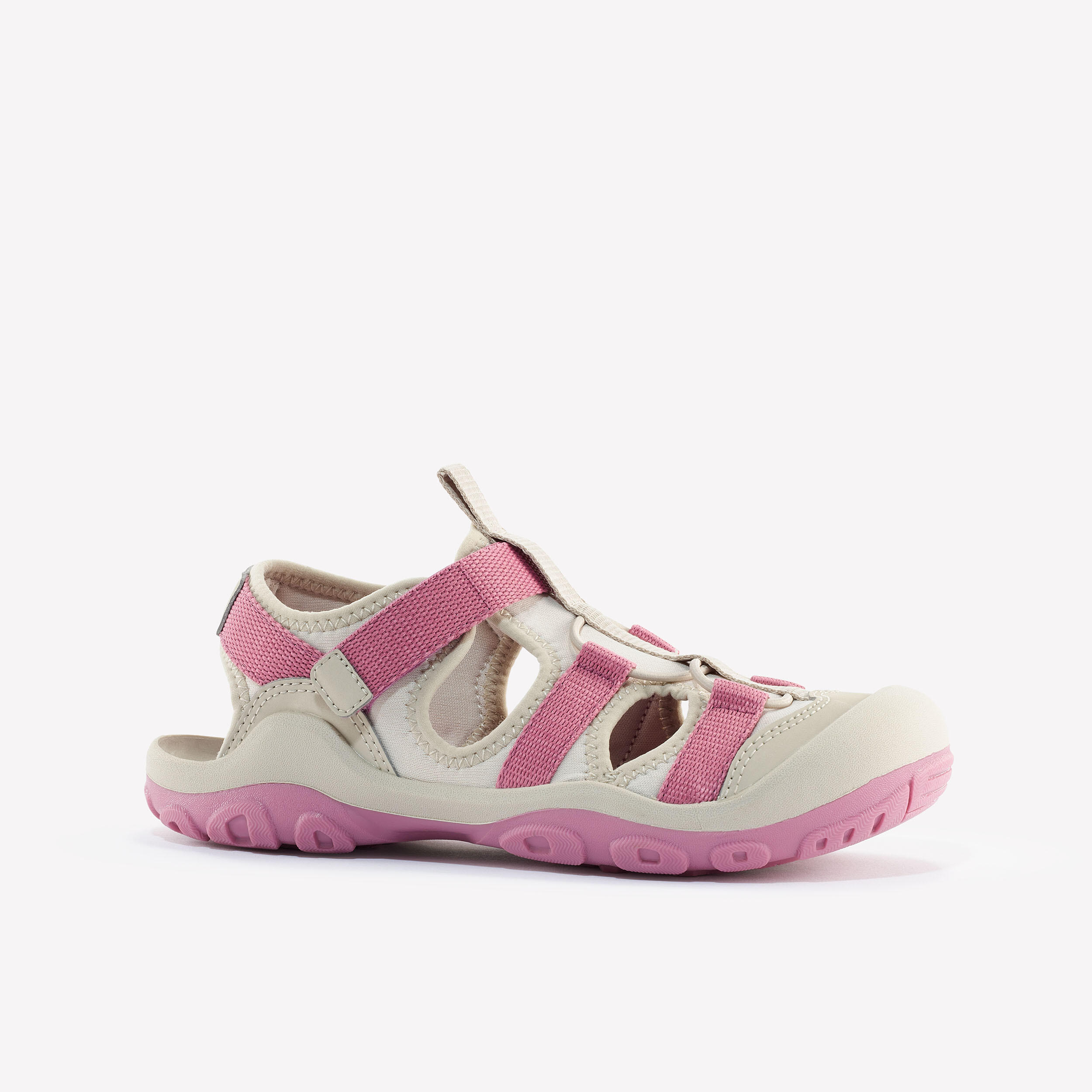 Kids’ Hiking Sandals - MH500 - Beige & Pink