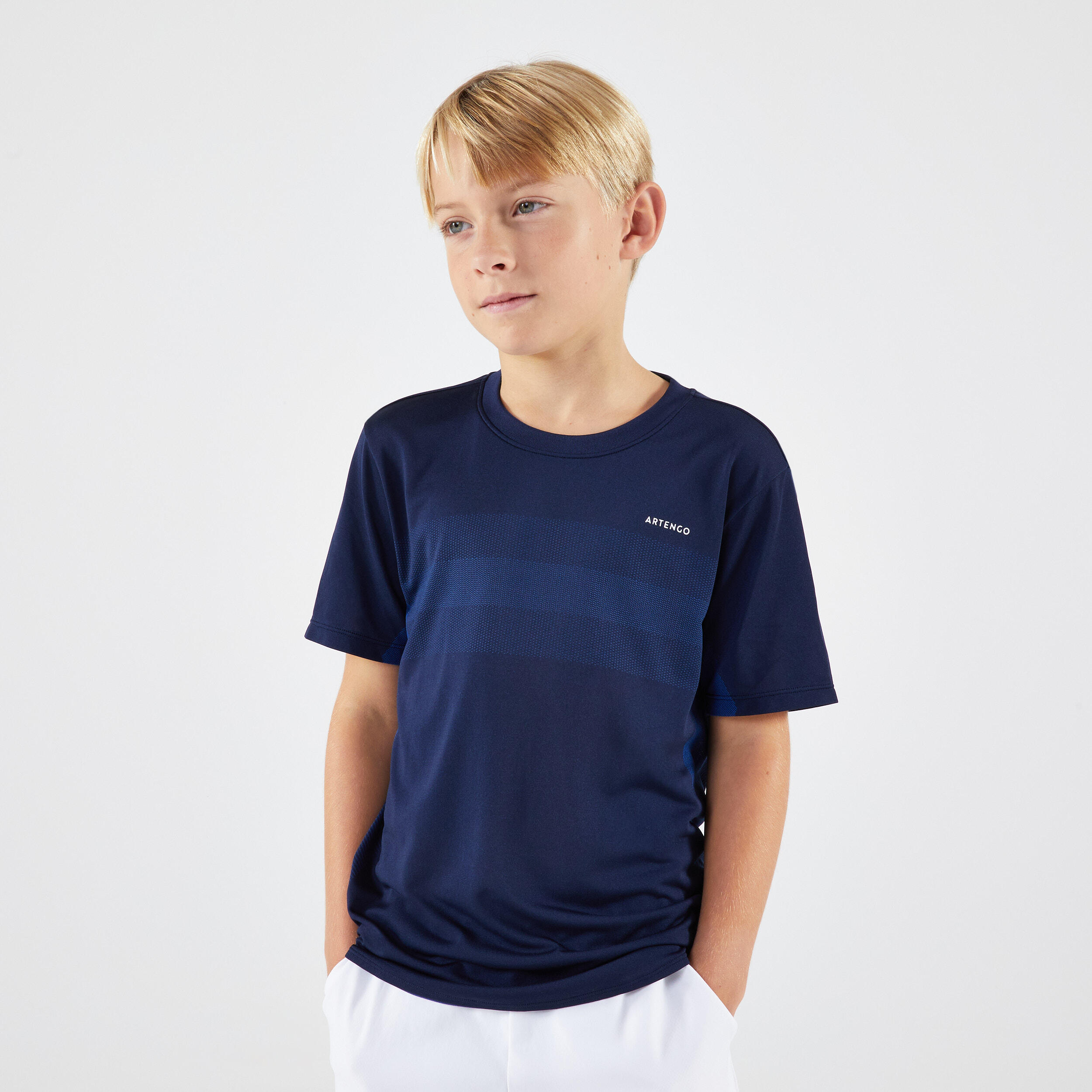 Kids' Tennis T-Shirt Light - Dark Blue