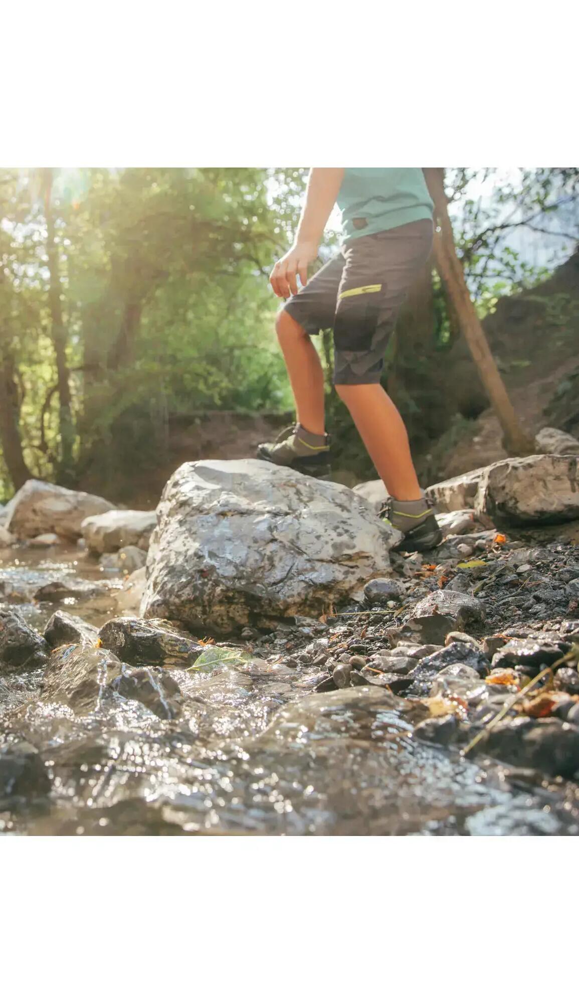 Chidren's waterproof walking shoes - MH120 MID blue - size 3-5