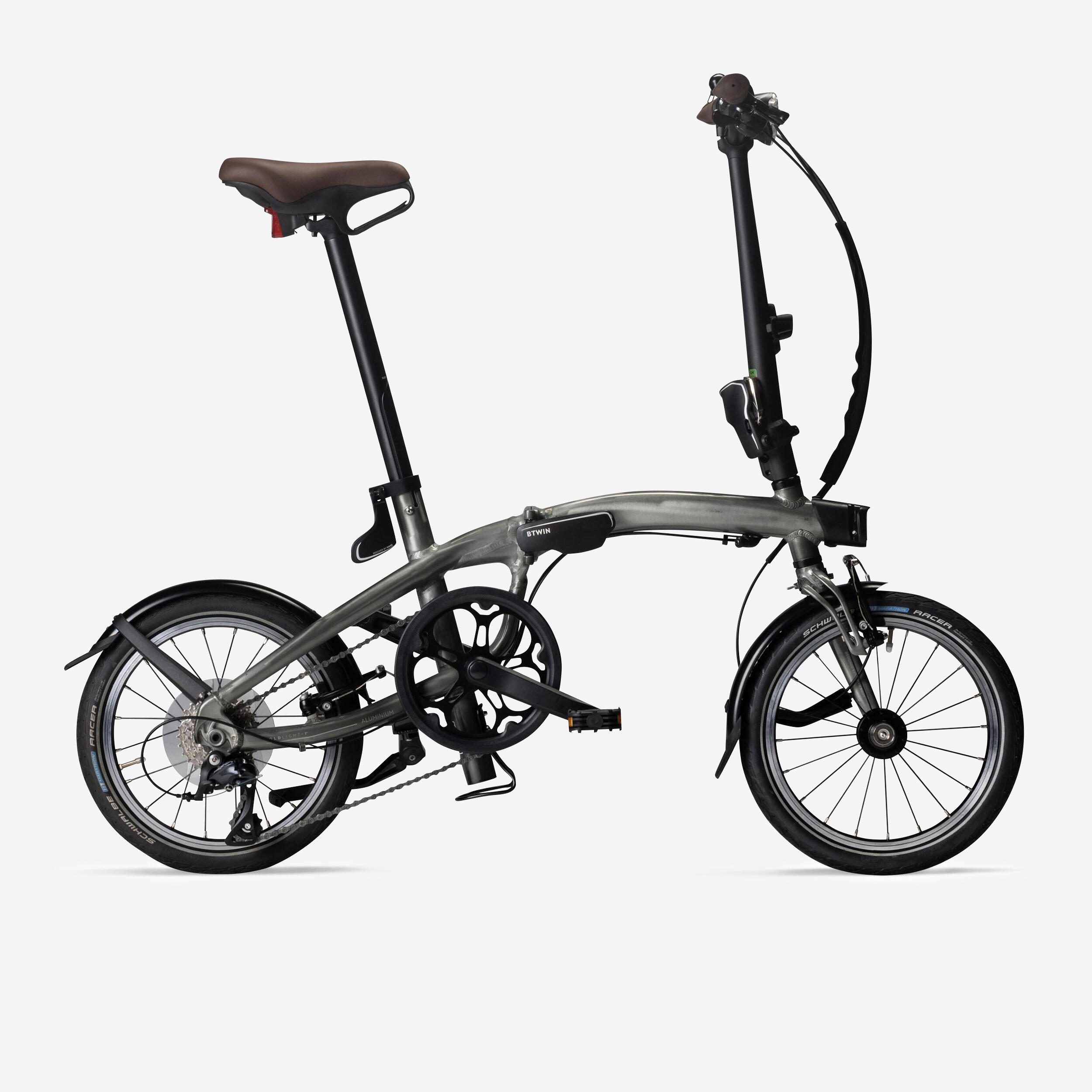 16-inch ultra-compact 1-second lightweight folding bike  grey