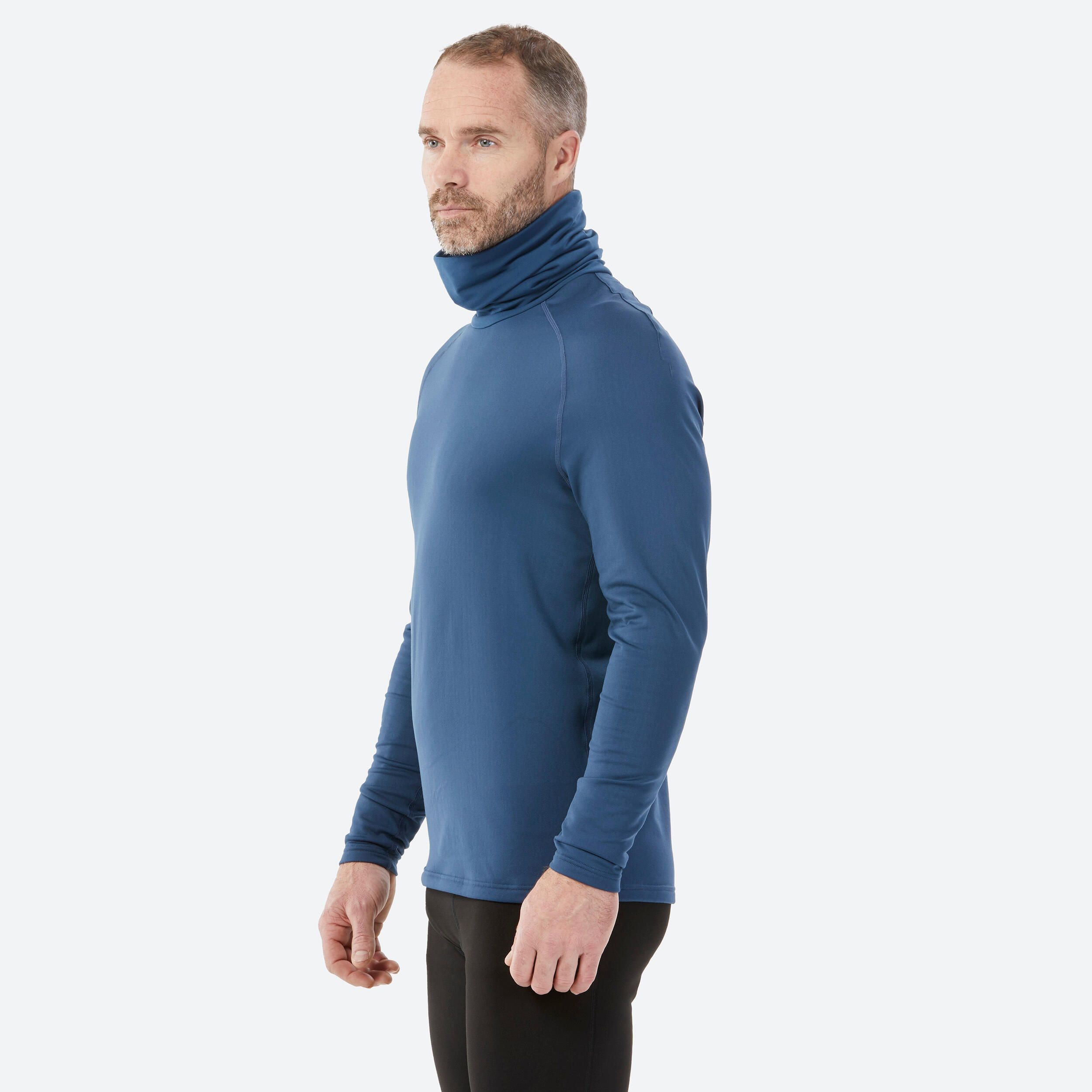 Men's BL 500 skiing base layer with high turtleneck - Dark blue