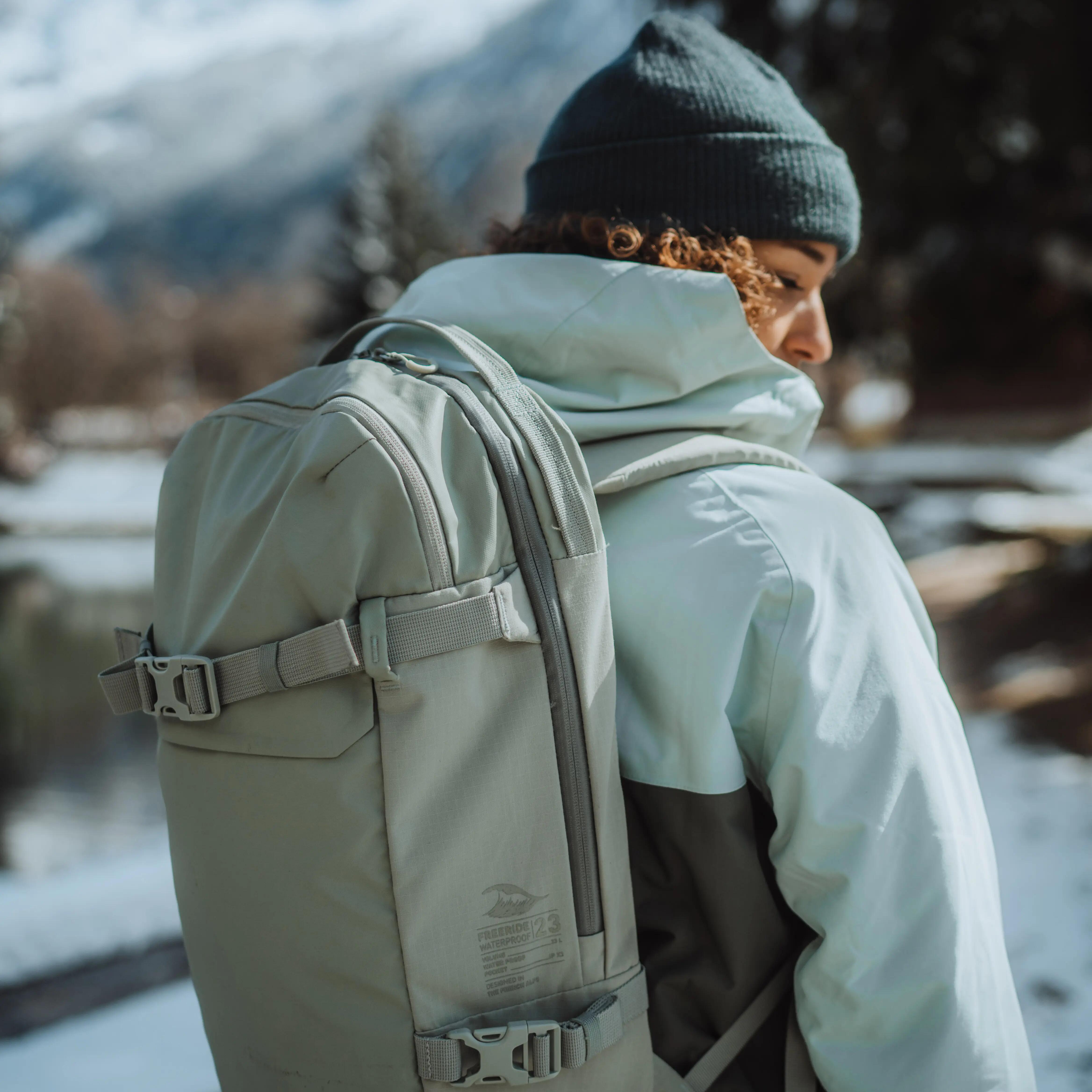 MTB ski snowboard backpack - FR/AM 100 23L - Khaki