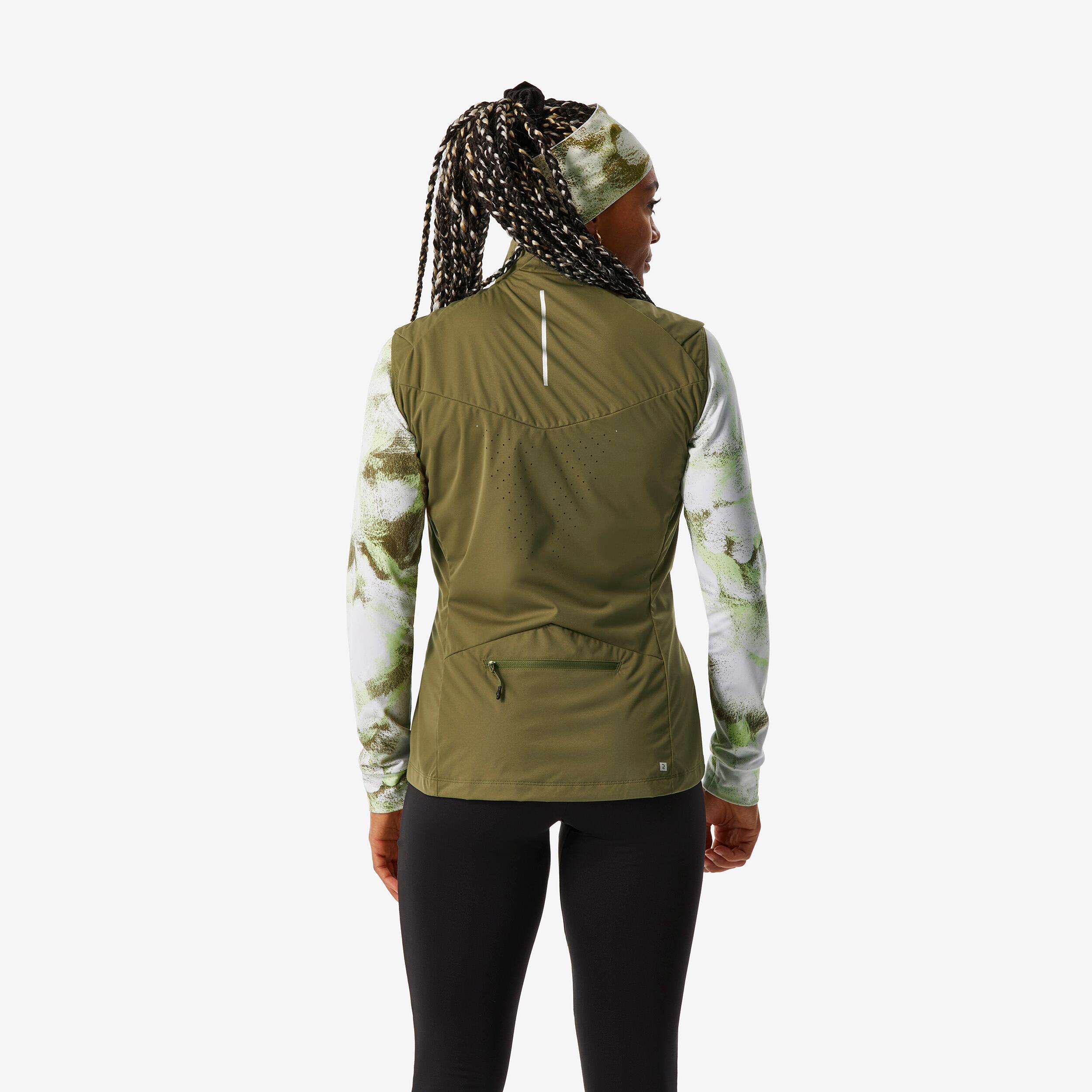 Women's Cross-country Skiing Gilet 500 - Khaki