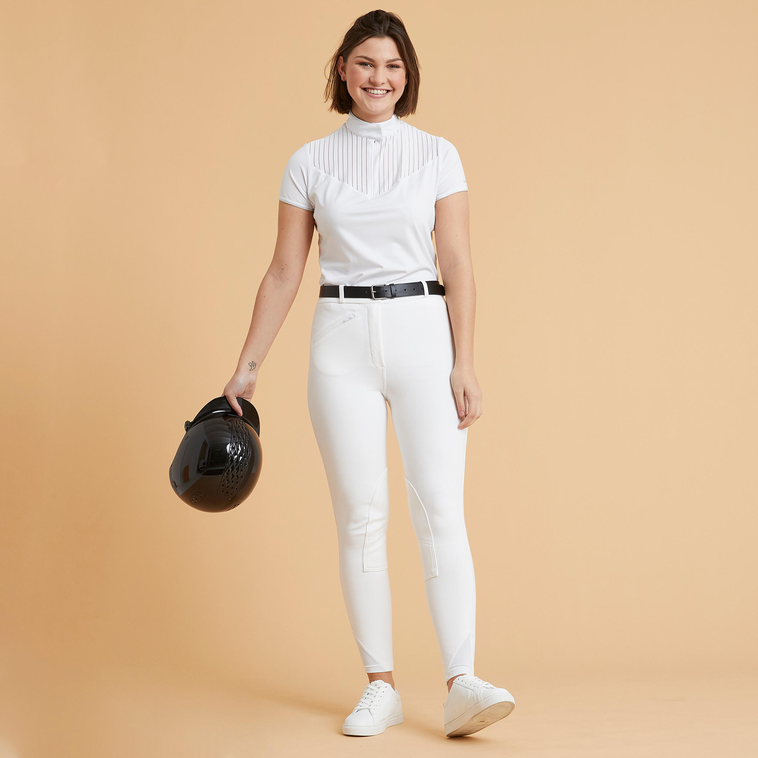 Women's Horse Riding Show Jodhpurs 100 - White