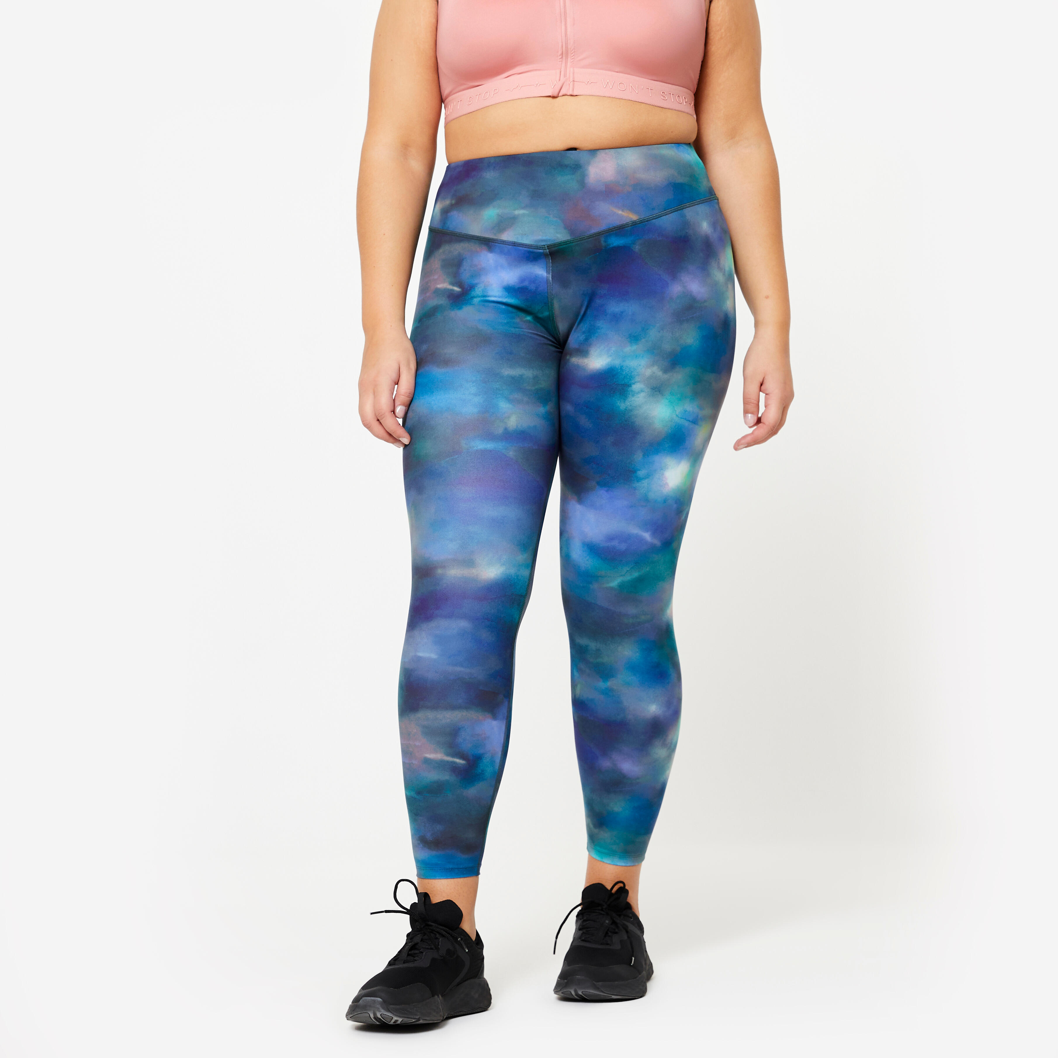 Women's Plus Size High-Waisted Leggings - Multicoloured