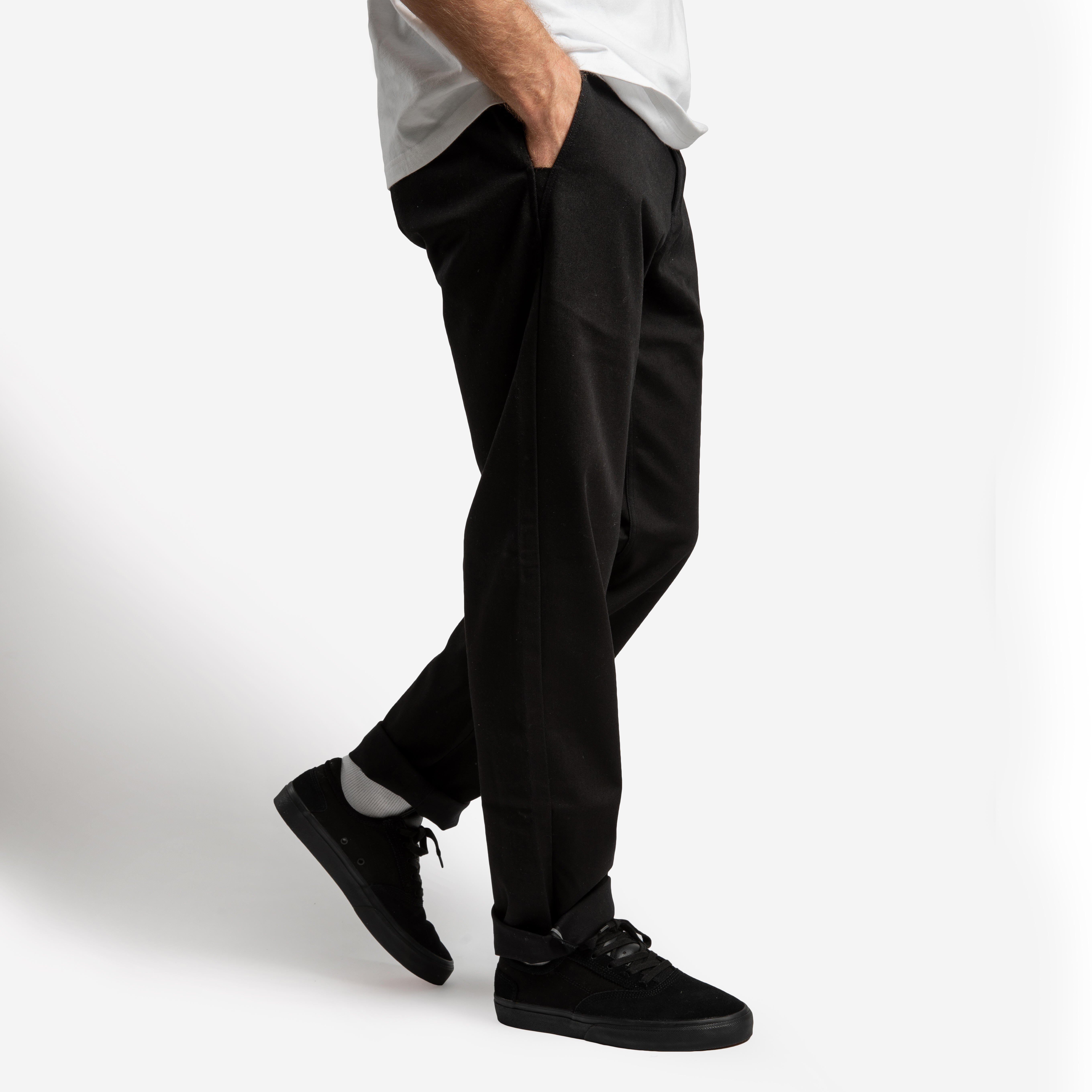 Chino Skateboard Bottoms CN500 Heavy - Black