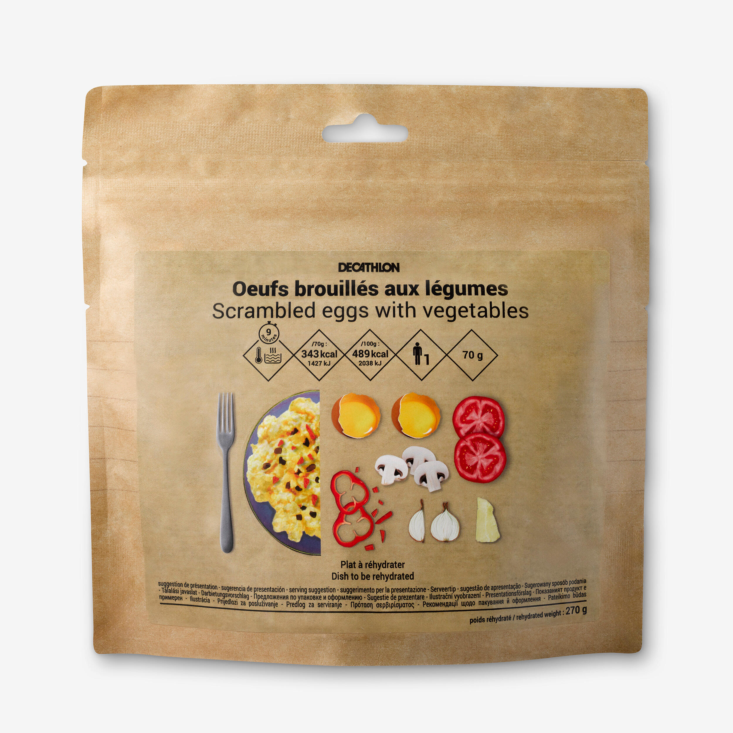 Freeze-dried meal - Scrambled eggs with vegetables - 70 g