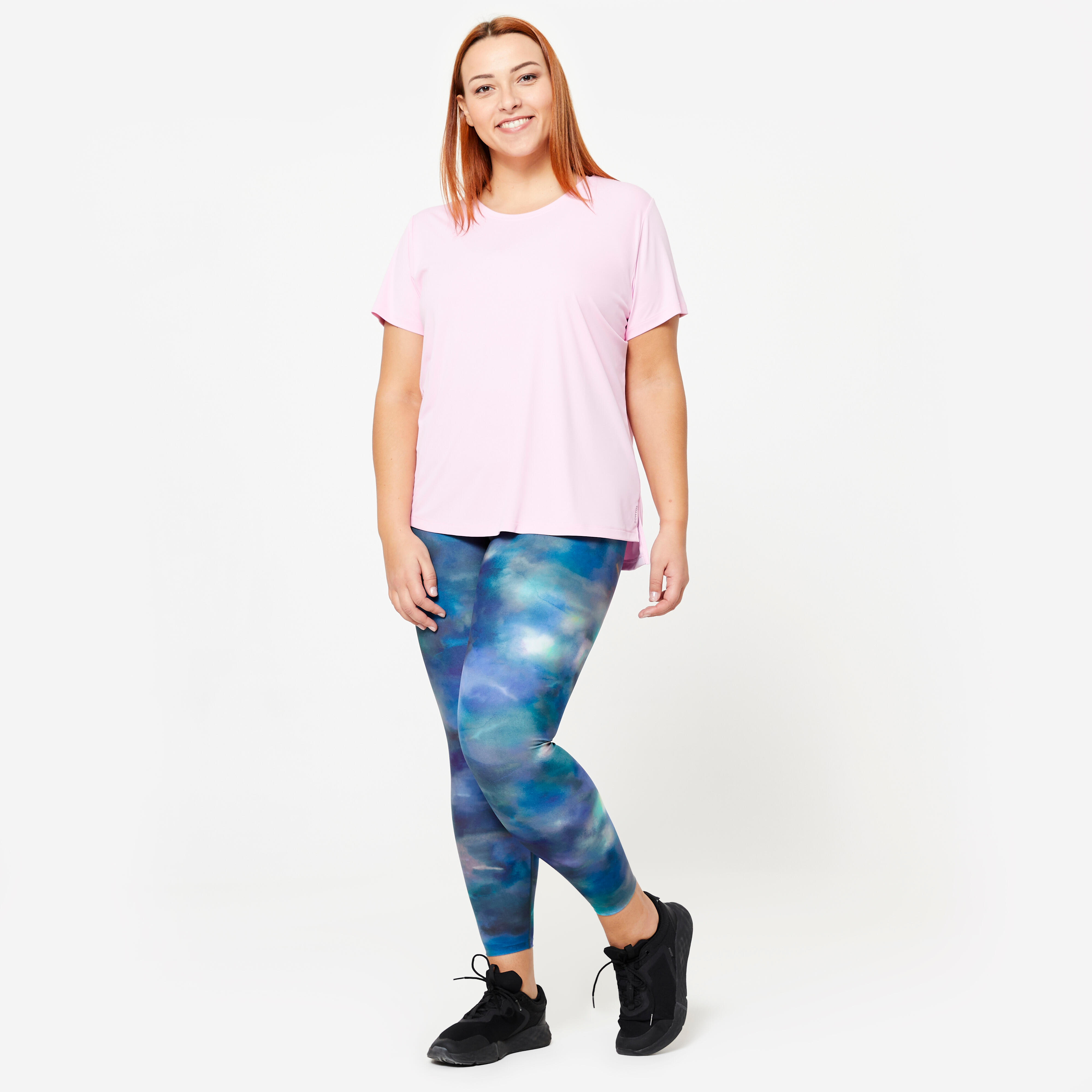 Women's Plus Size High-Waisted Leggings - Multicoloured