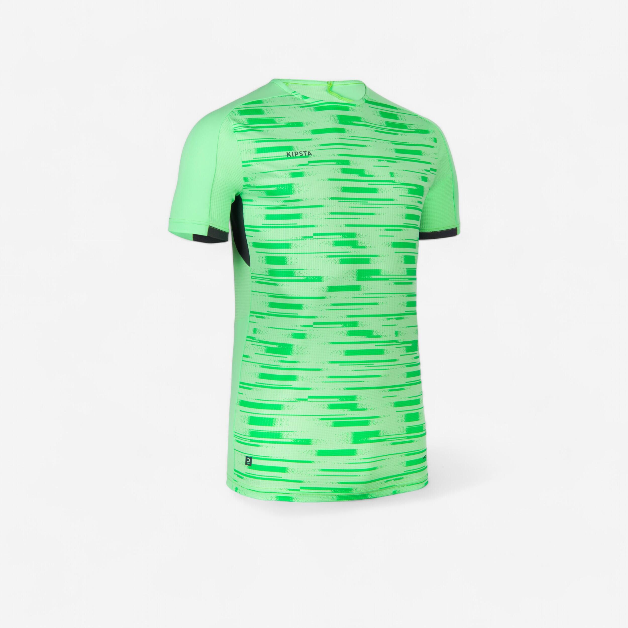 Short-Sleeved Football Shirt Viralto PXL - Green & Black