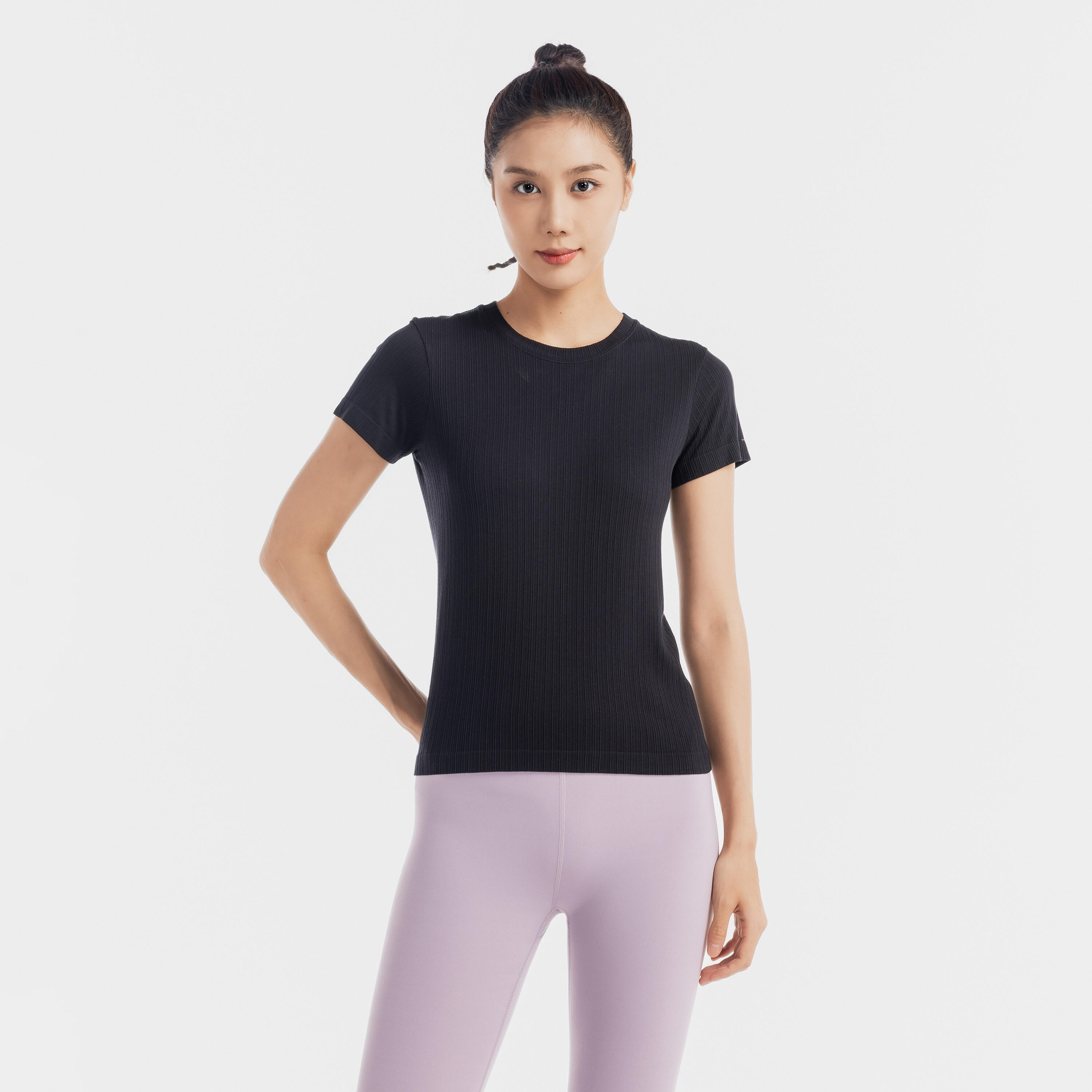 CROP TS seamless 500 black