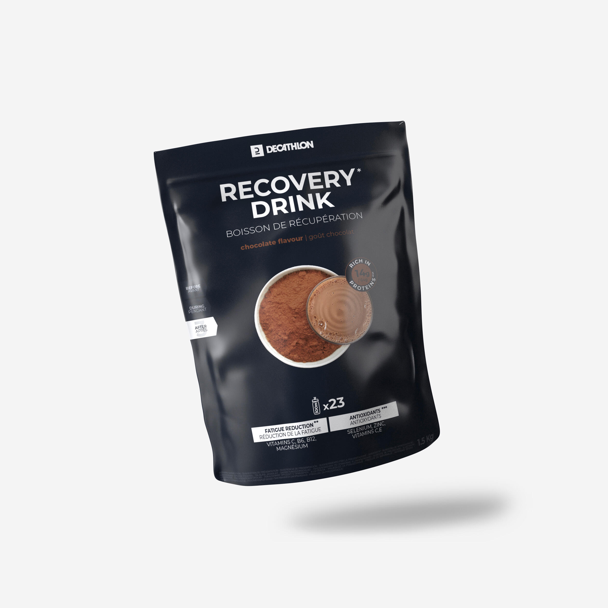 POWDERED MIX FOR HIGH PROTEIN CHOCOLATE SPORTS RECOVERY DRINK 1 5KG