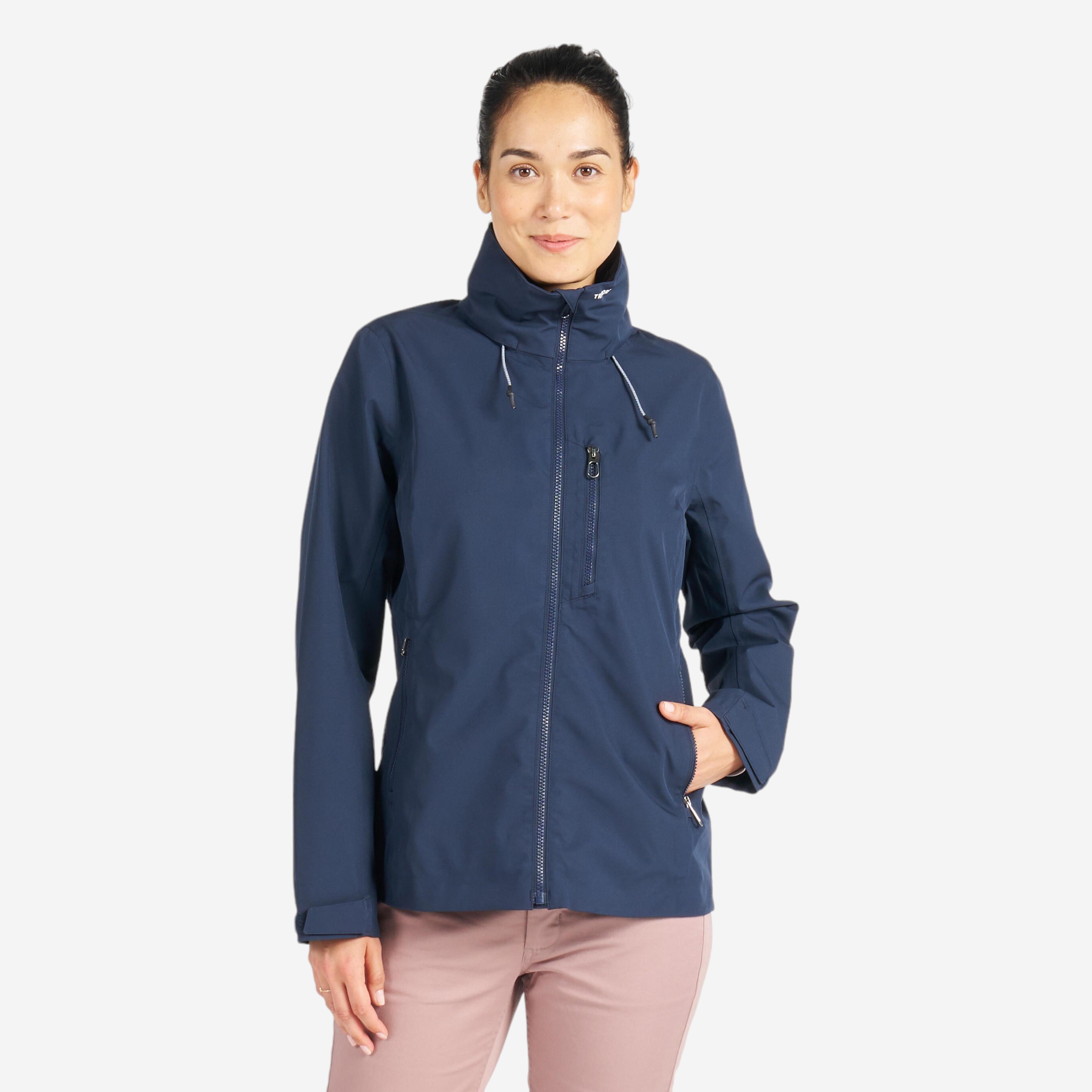 Women's sailing waterproof windproof jacket SAILING 300 - Navy Blue