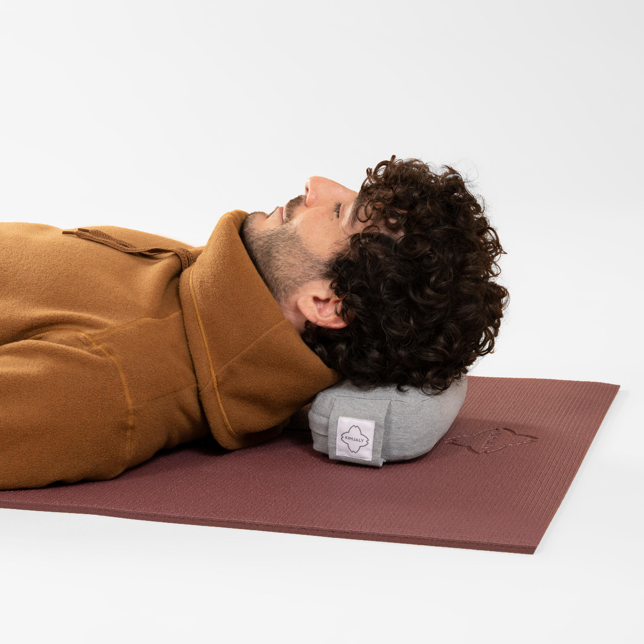 Rectangular Yoga Pillow 23 cm x 14 cm x 7.5 cm - Grey