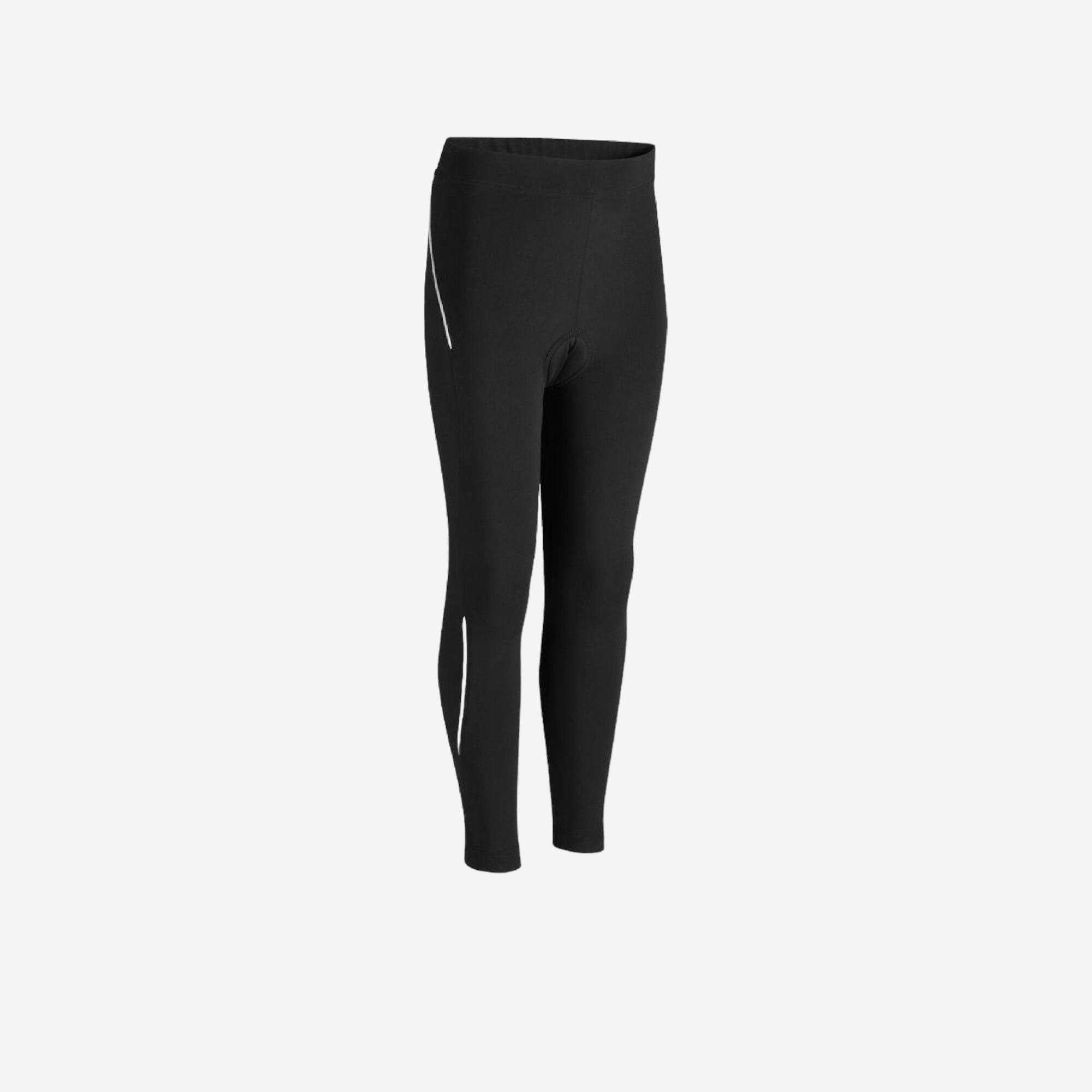 Kids' Bike Tights 100 Age 8-14 - Black