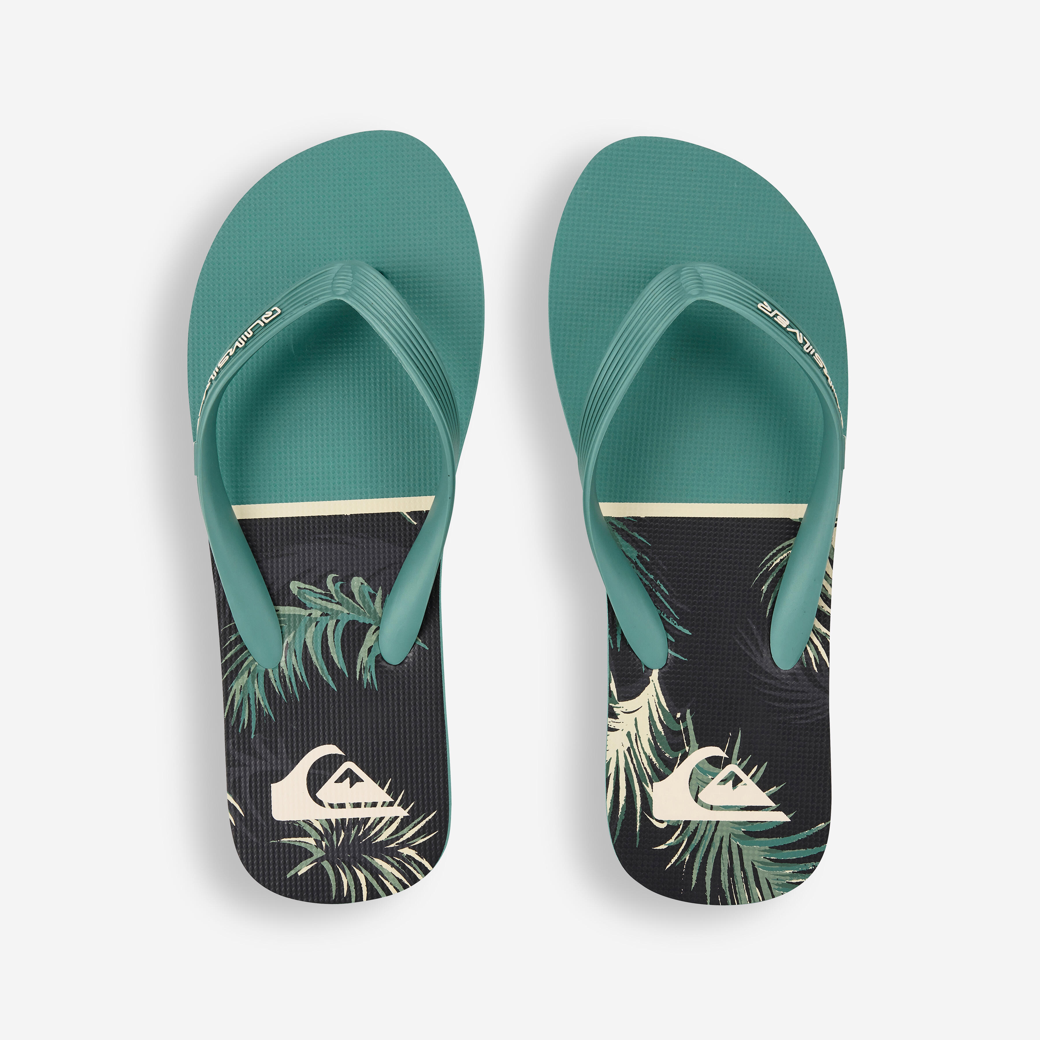 Men's flip-flops - Tropical glitch khaki