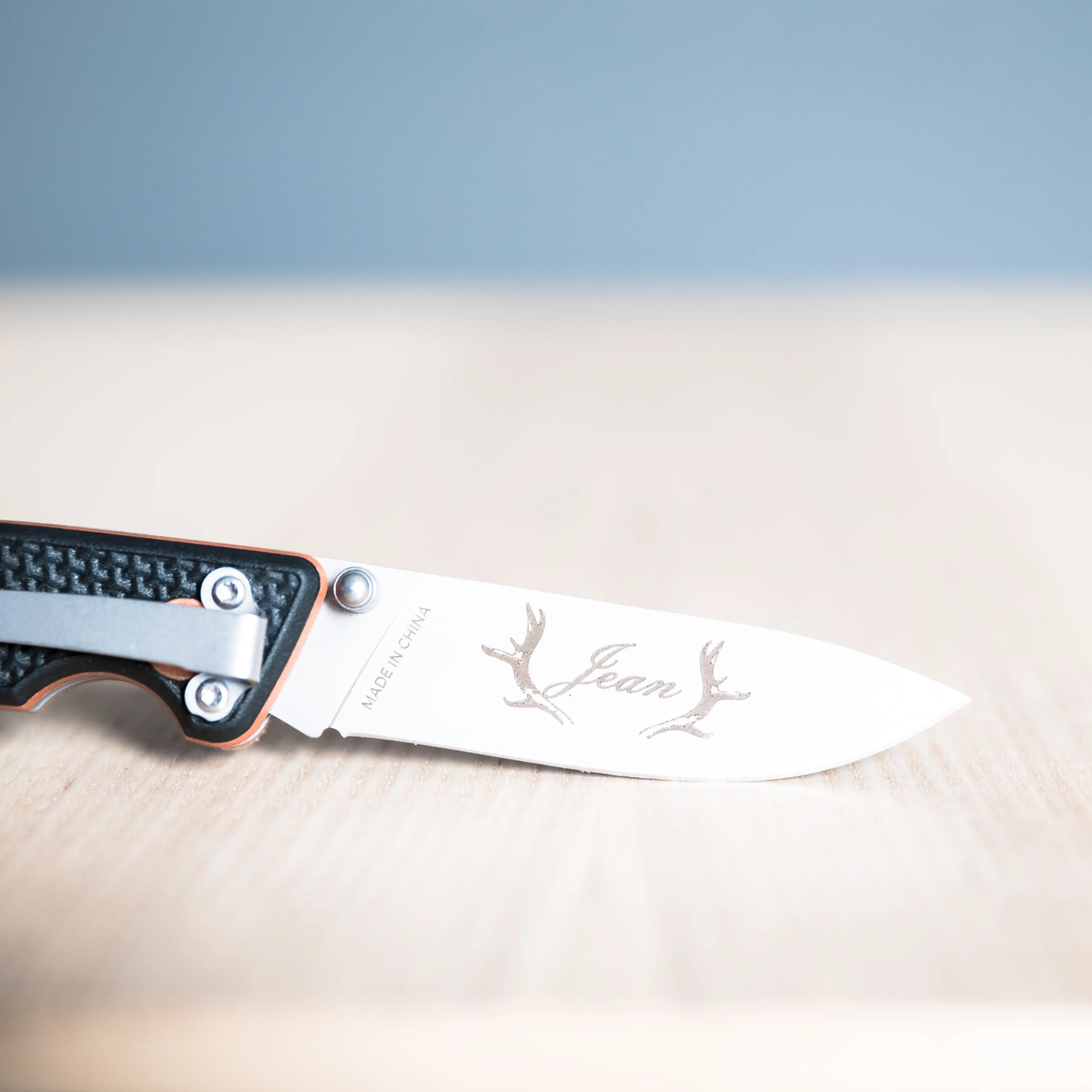 Engraved Knife/Water Bottle Text+Logo Workshop