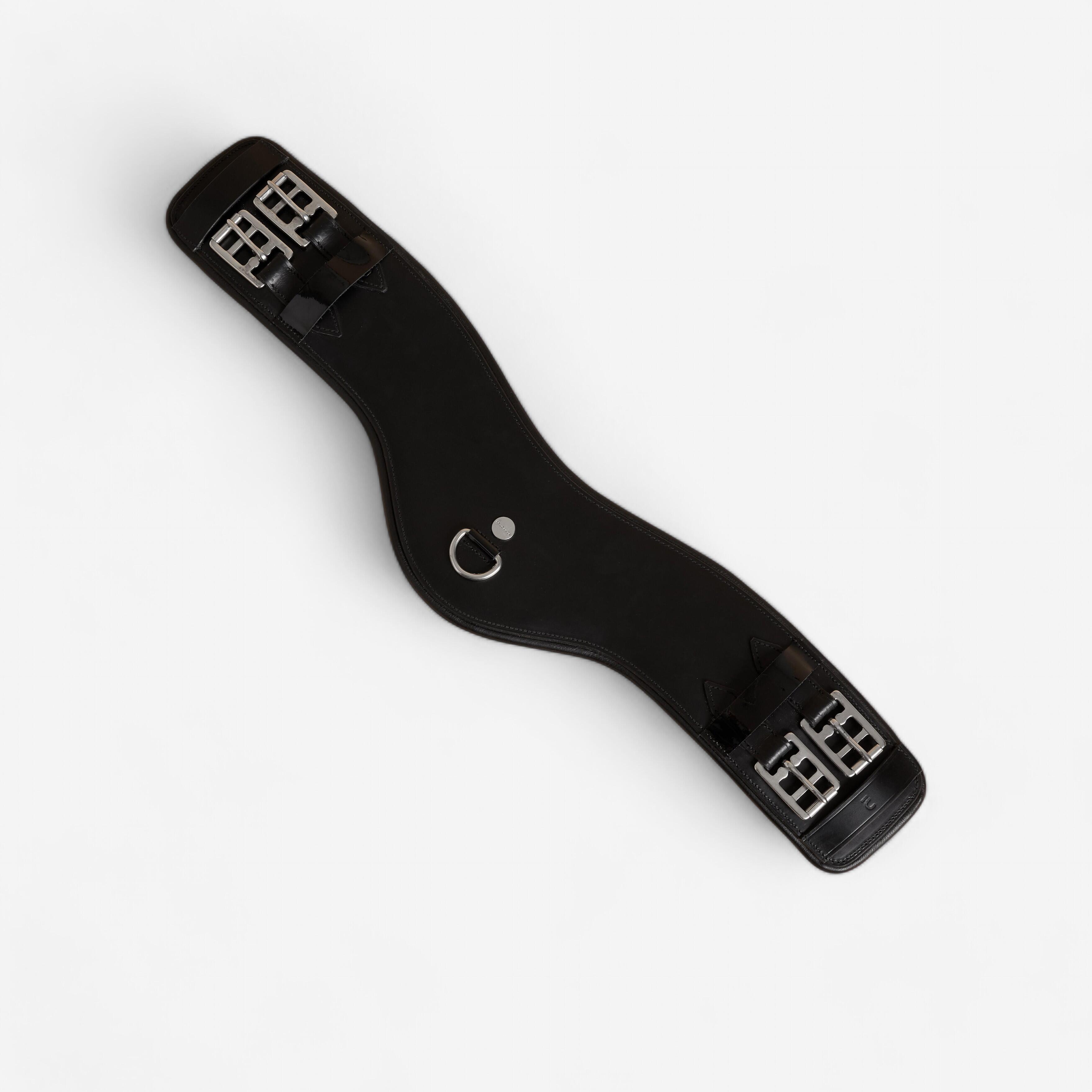 Horse Riding Leather Dressage Girth 900 - Black