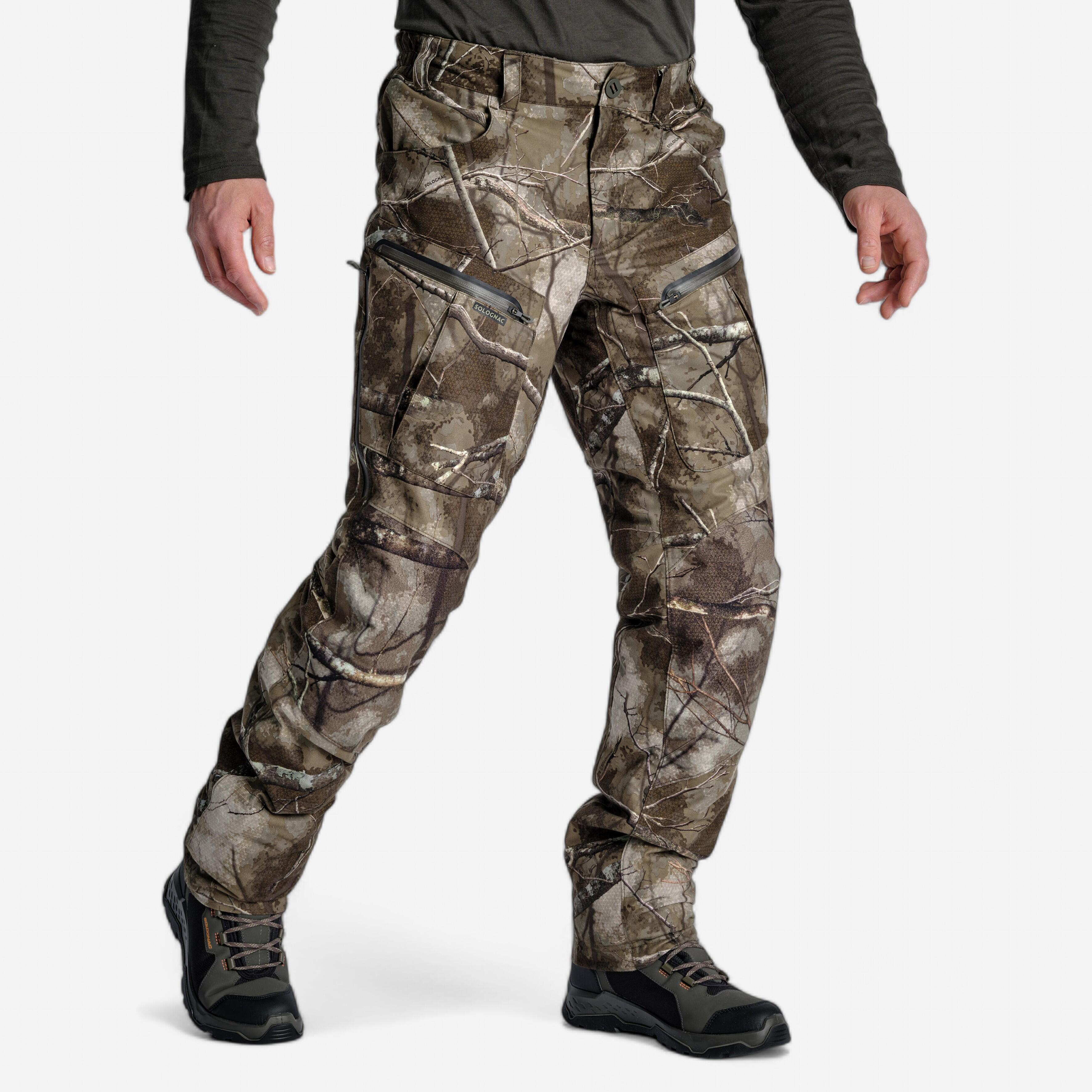 Hunting Trousers Warm Waterproof Silent Camouflage Treemetic 900