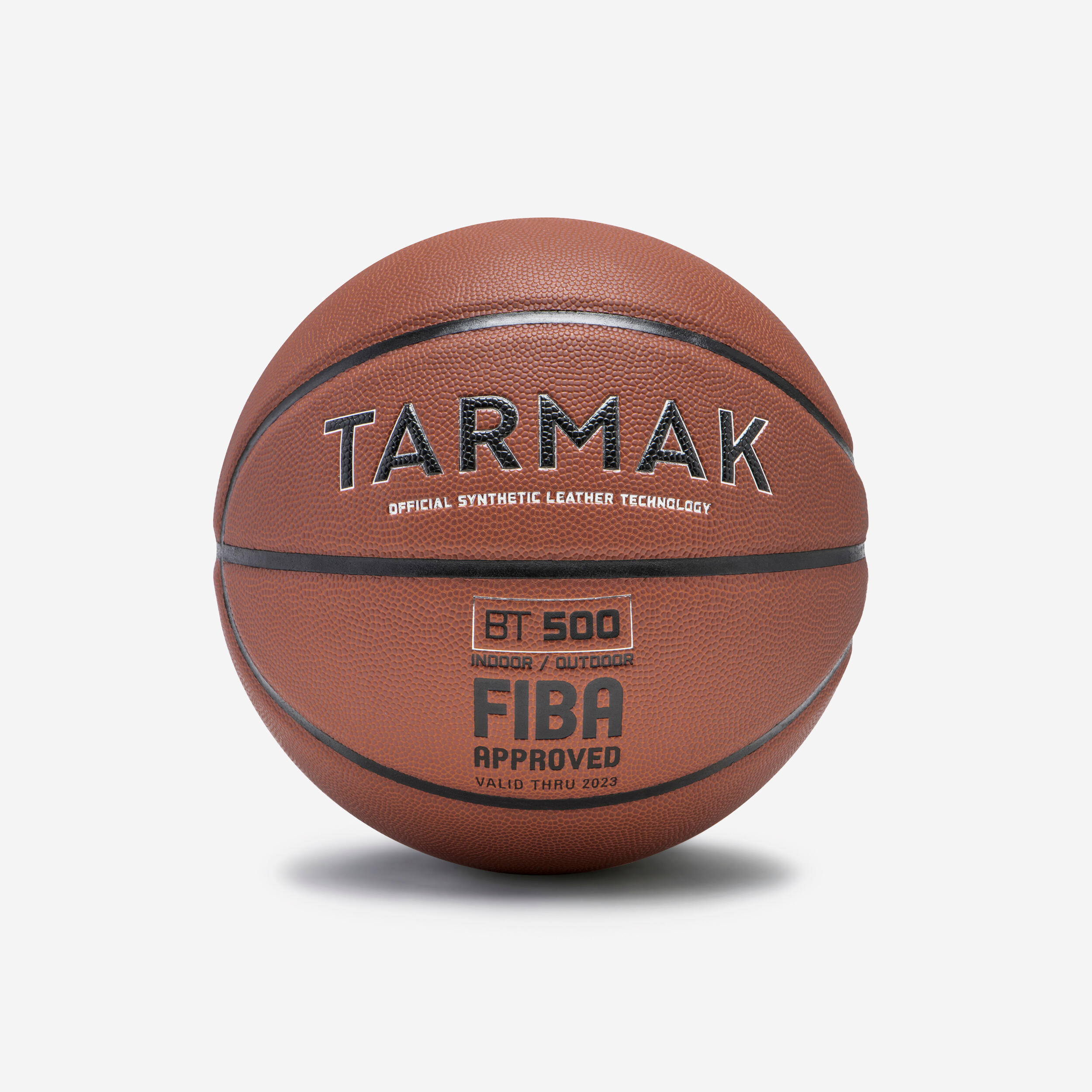 Size 7 Basketball BT500 - Brown/FIBA