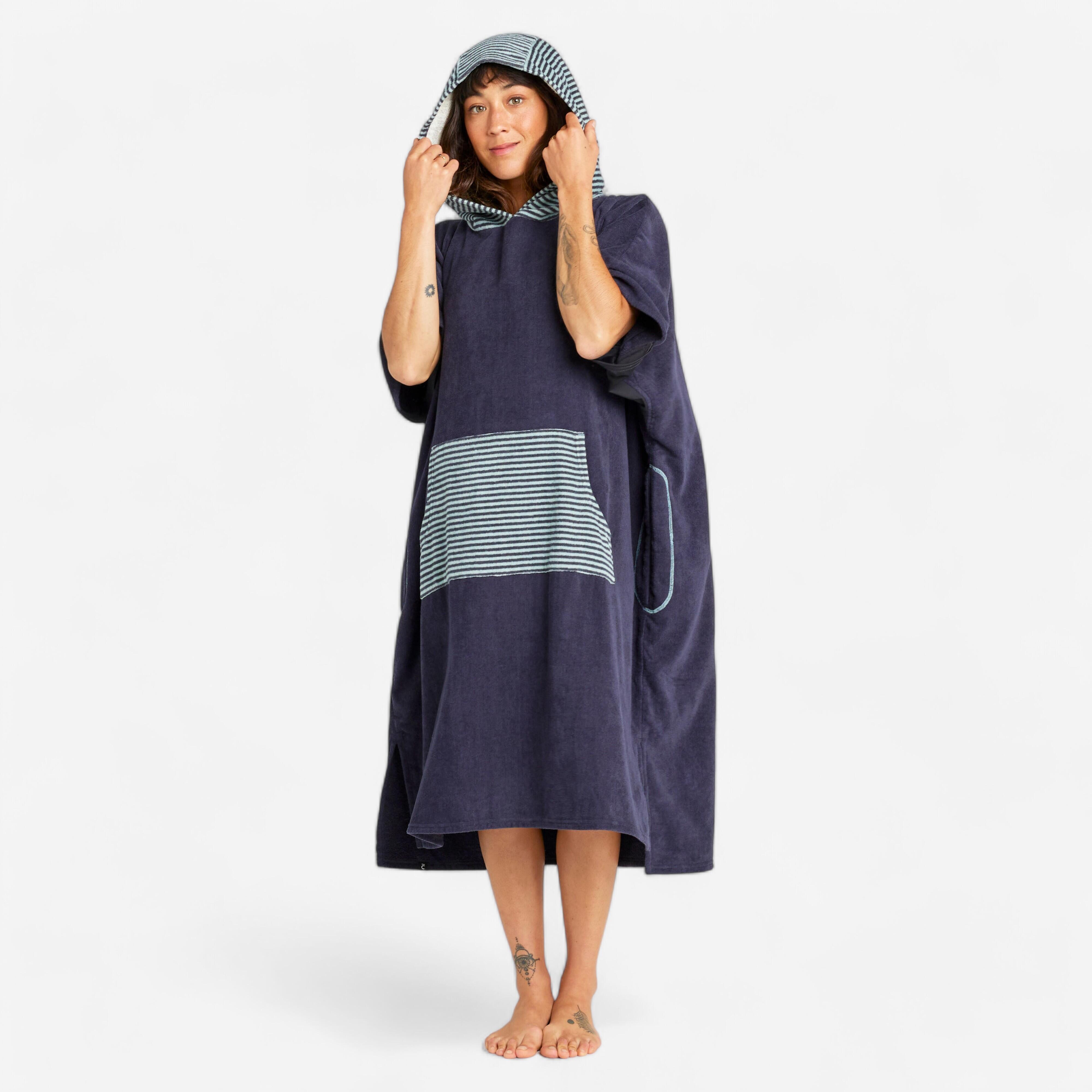 Adult Surf Poncho - 900 - Fish Blue grey