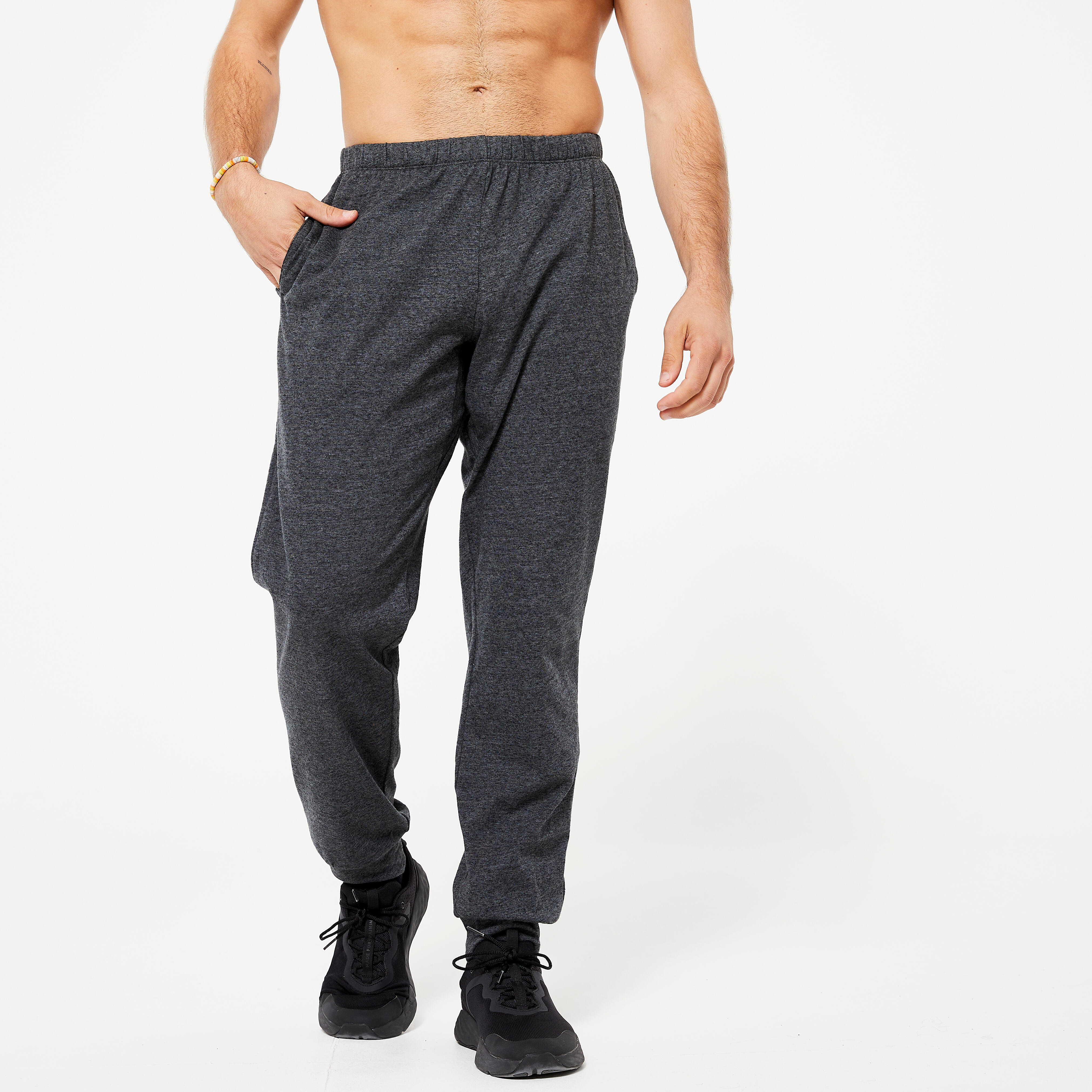 Men's Warm Jogging Bottoms - Grey