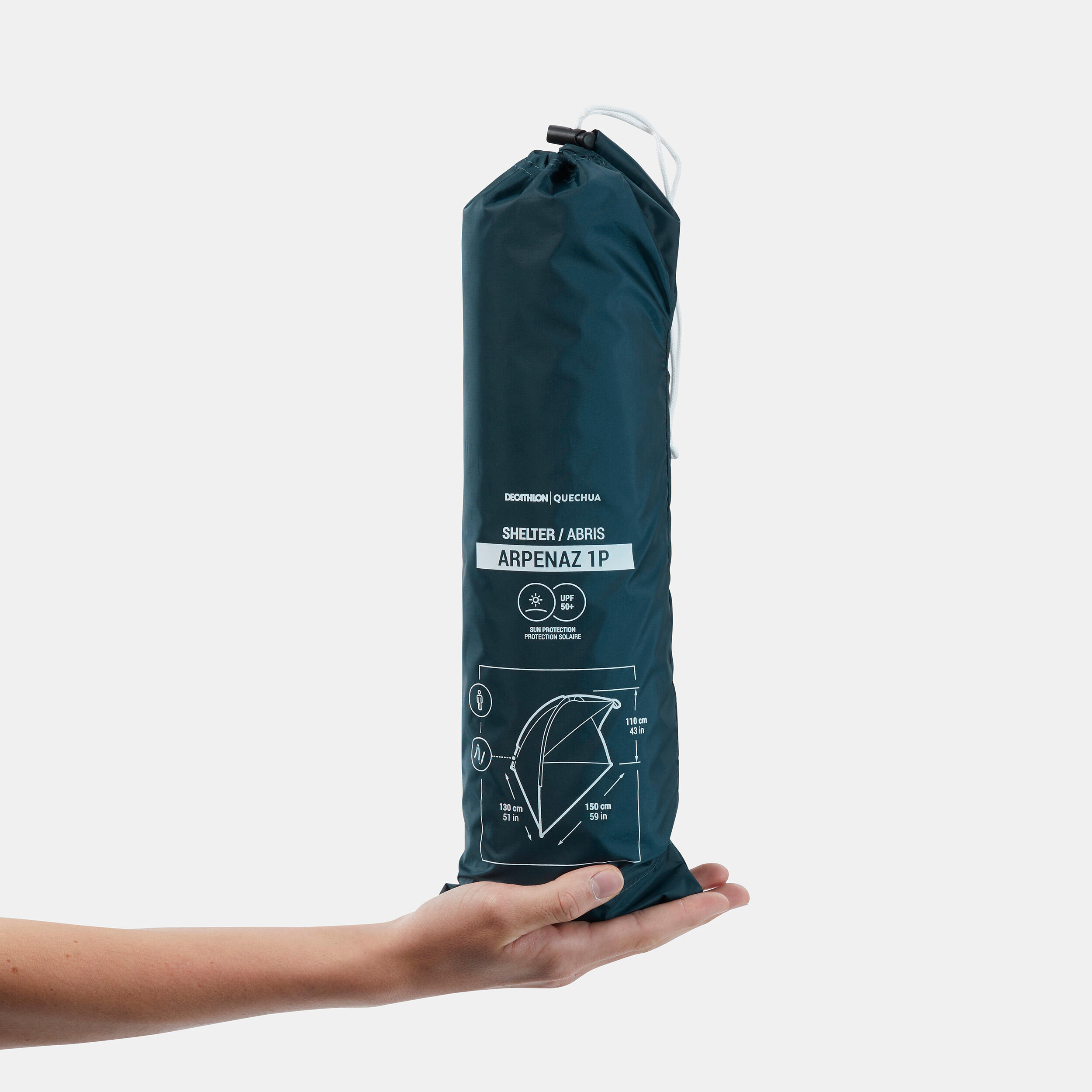 Camping Shelter with Poles - 1 person - Arpenaz 1P