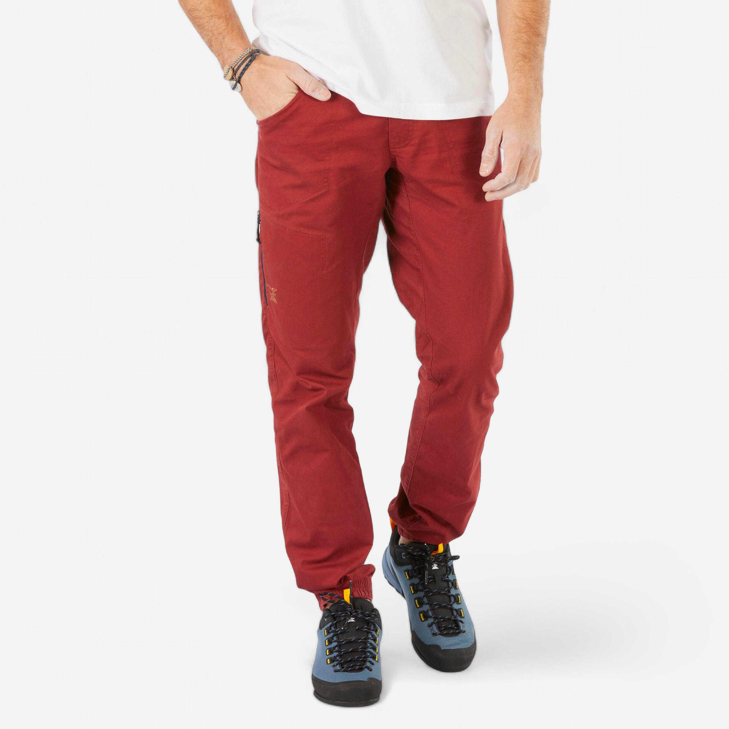 Men's climbing cotton trousers Vertika - Brick