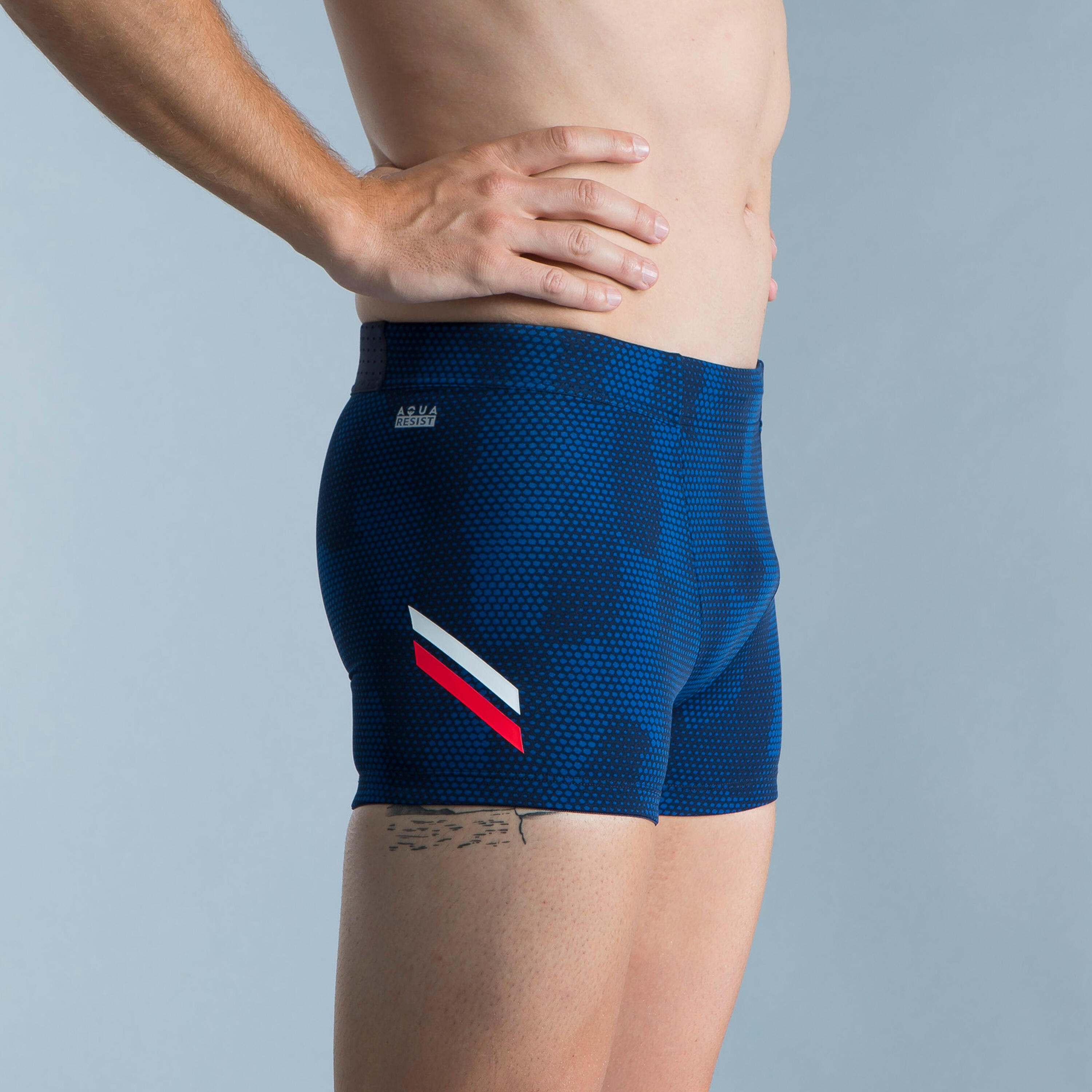 Men's Swimming Boxers Fiti - Blue/White/Red