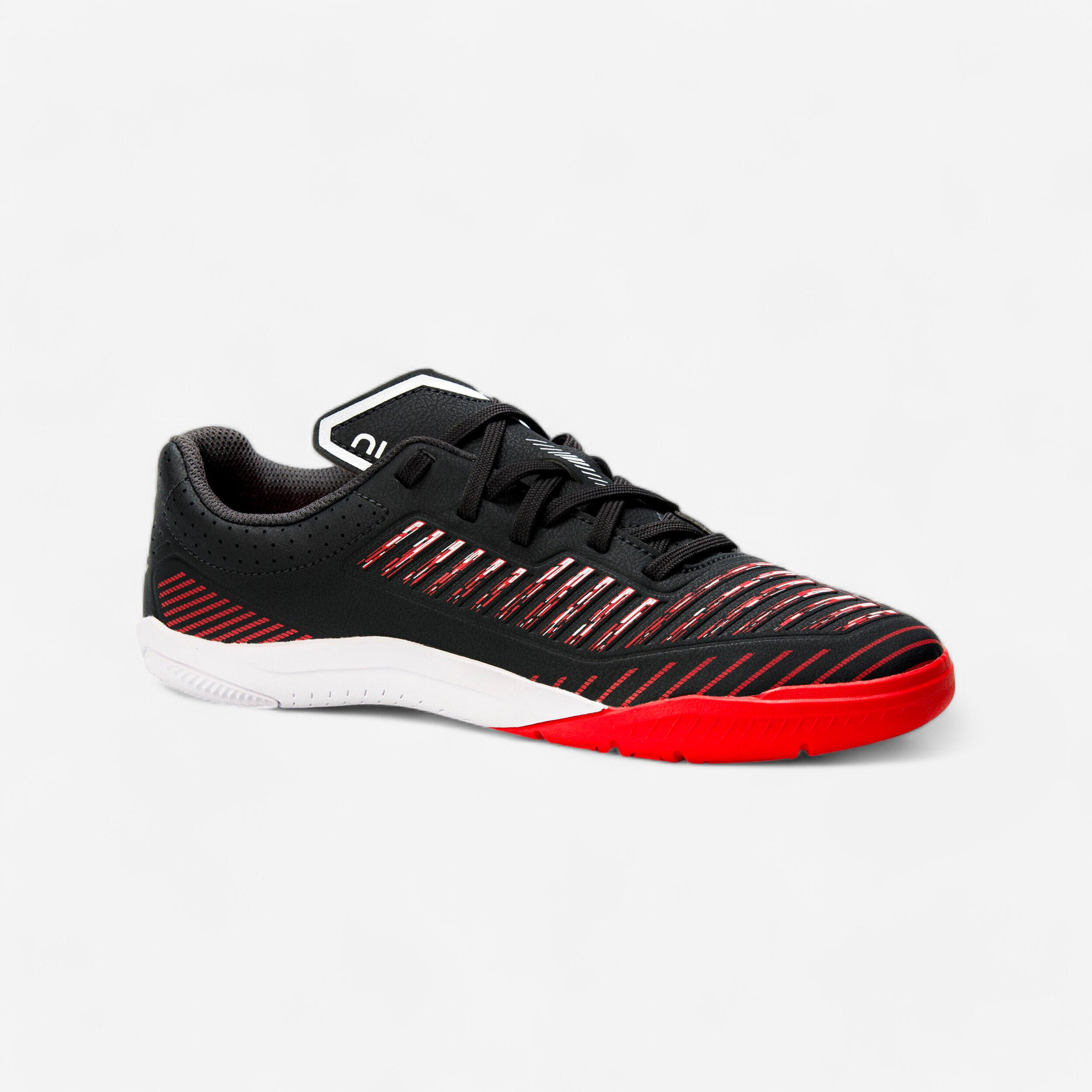 Kids' Futsal Shoes Ginka 500 JR - Black/Red