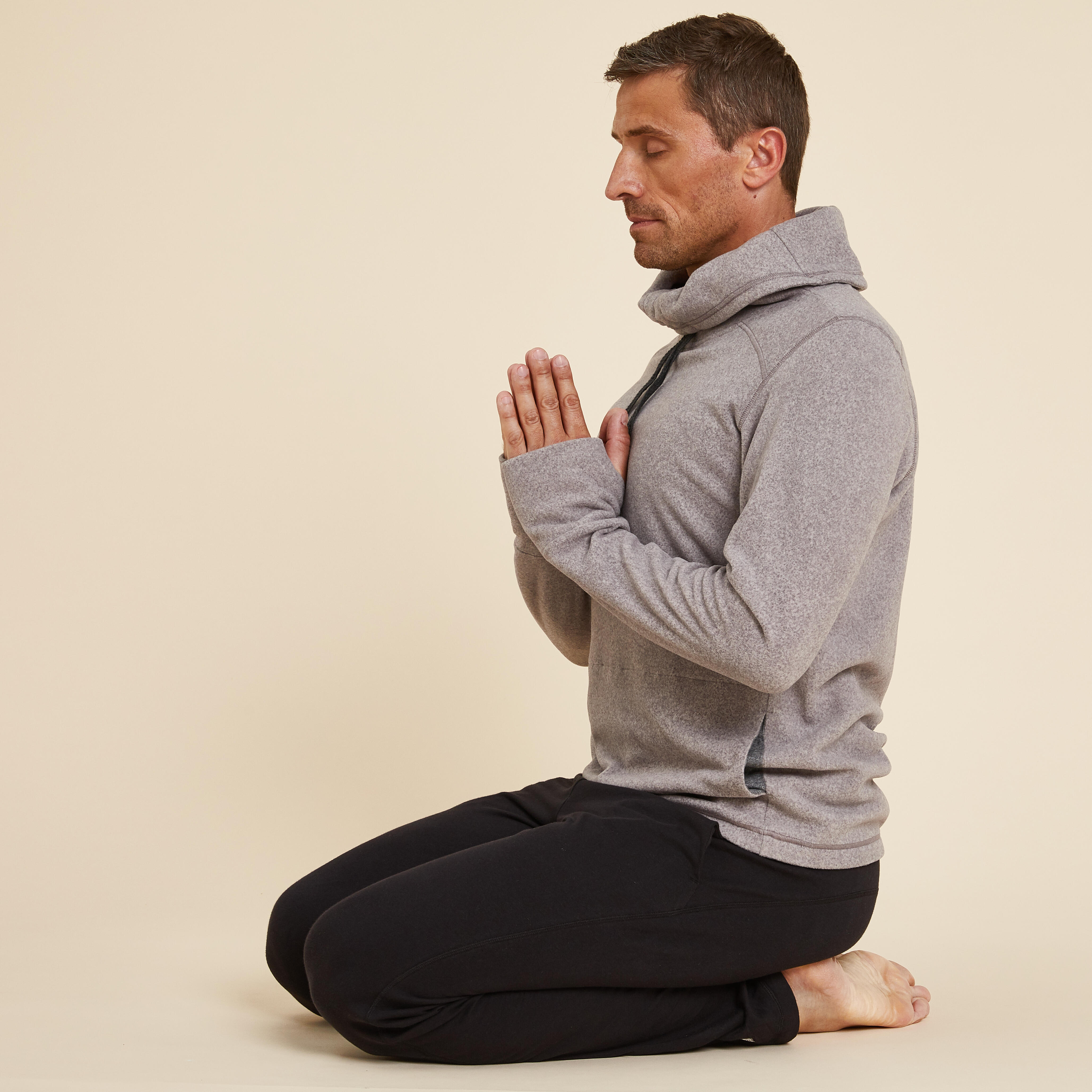 Men's Fleece Yoga Sweatshirt - Dark Grey