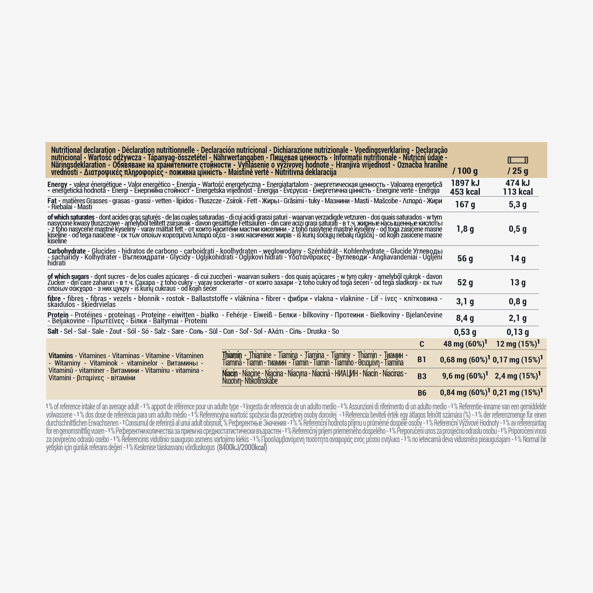 NATURAL MARZIPAN ENERGY BAR 12 X 25 G