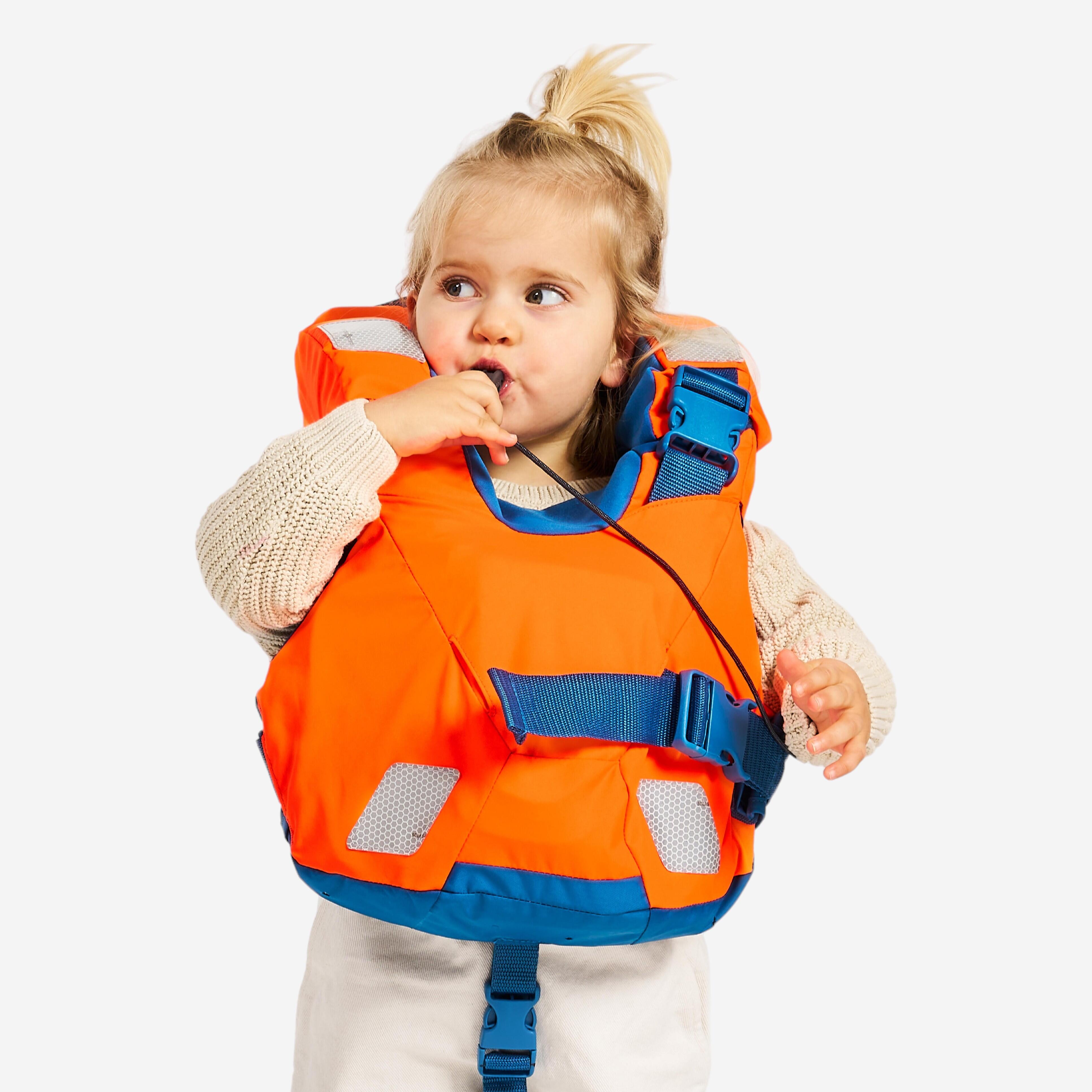 LJ100N easy baby life jacket for babies and infants 10-15 kg orange blue