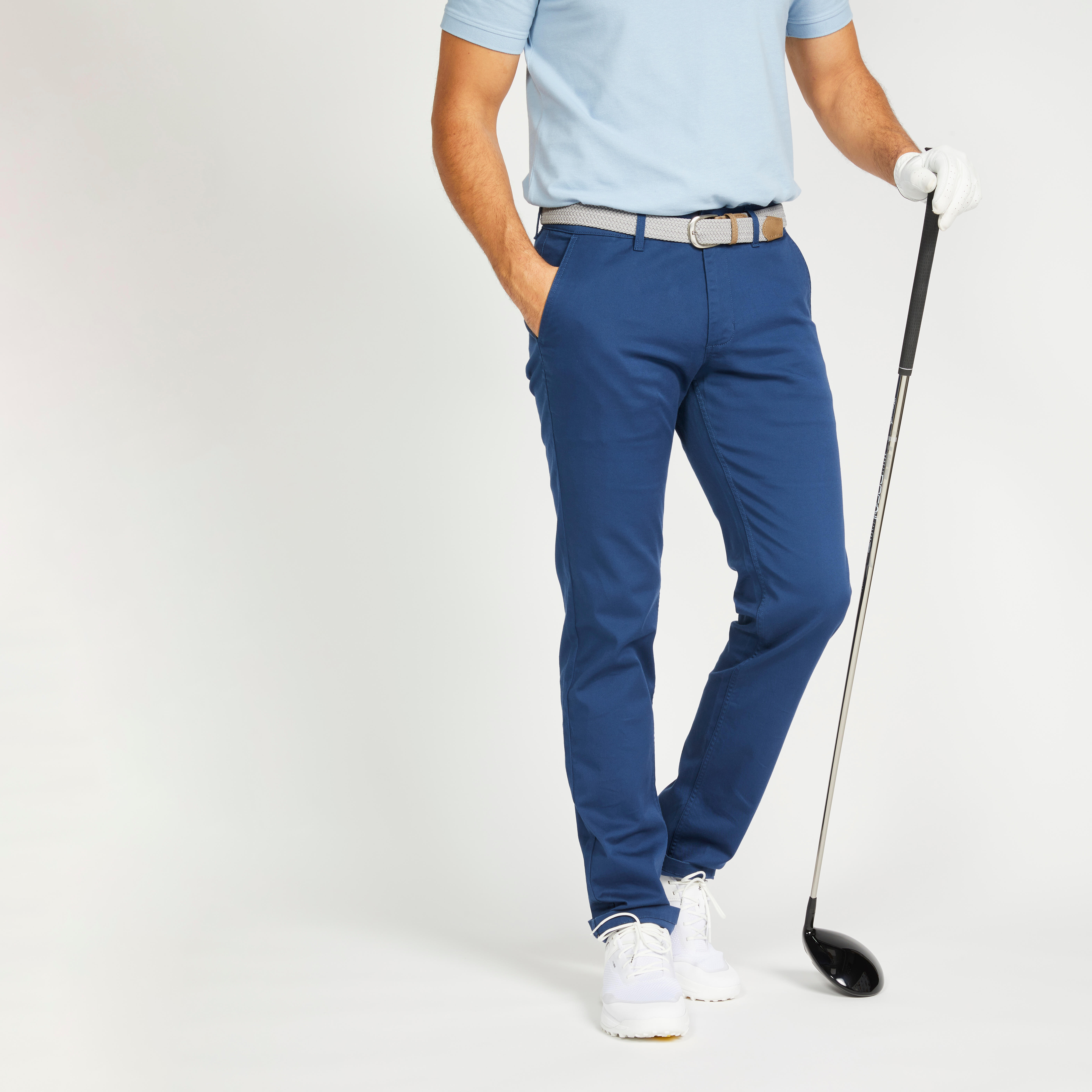 Men's golf trousers - MW500 blue