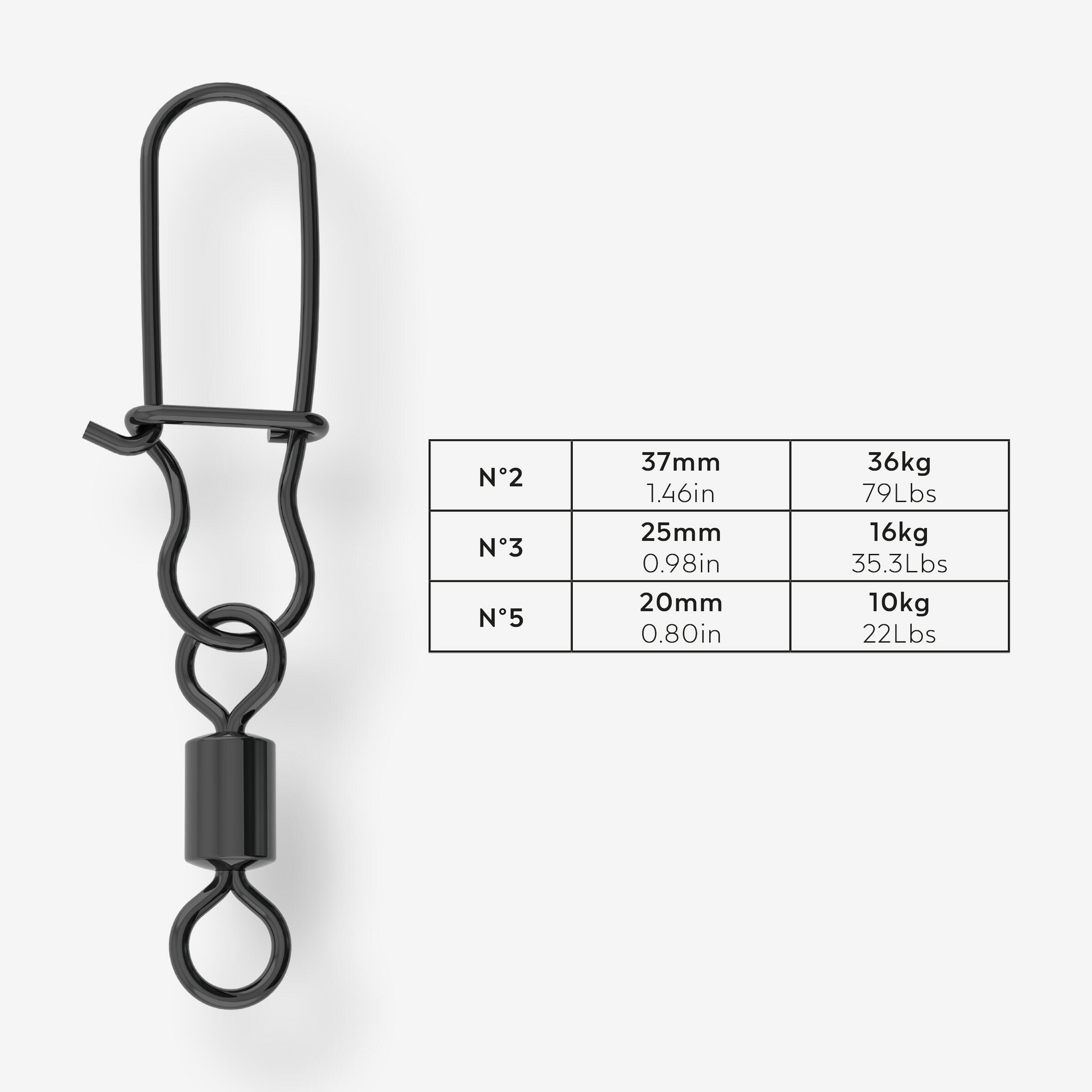 Double snap swivel black nickel