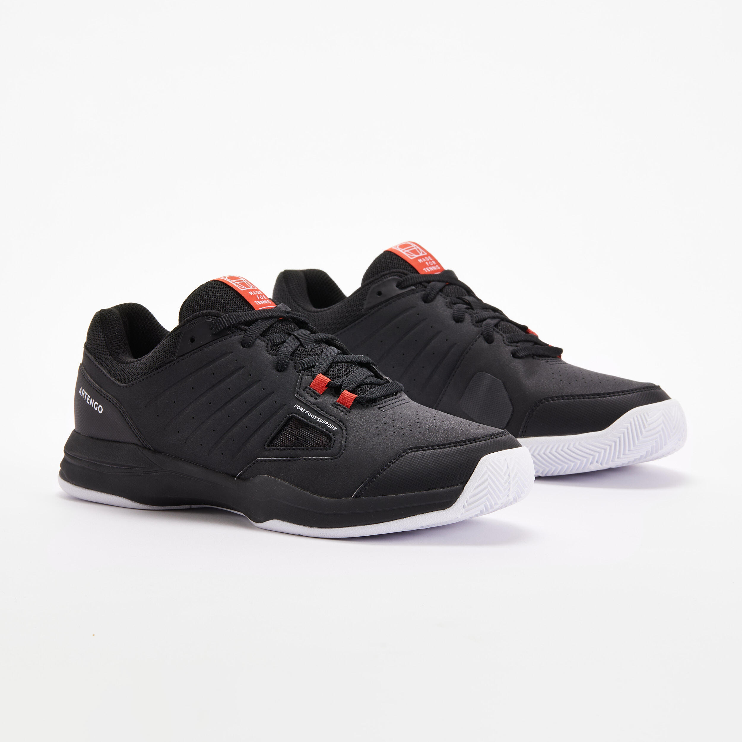 Men's Clay Court Tennis Shoes TS 500 - Black/Brick Red
