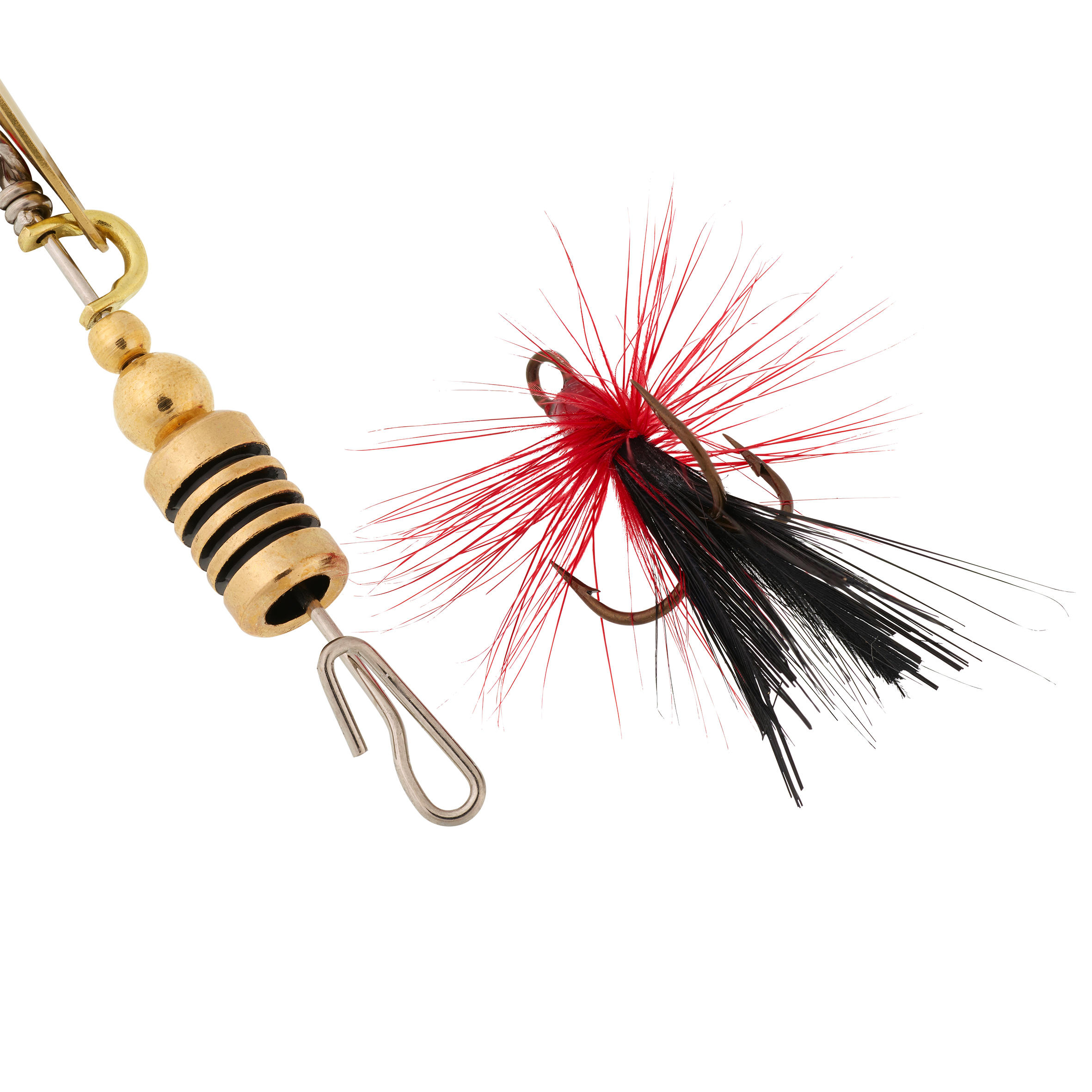 LURE FISHING SPINNING SPOON WETA F -1 - GOLD RED DOTS