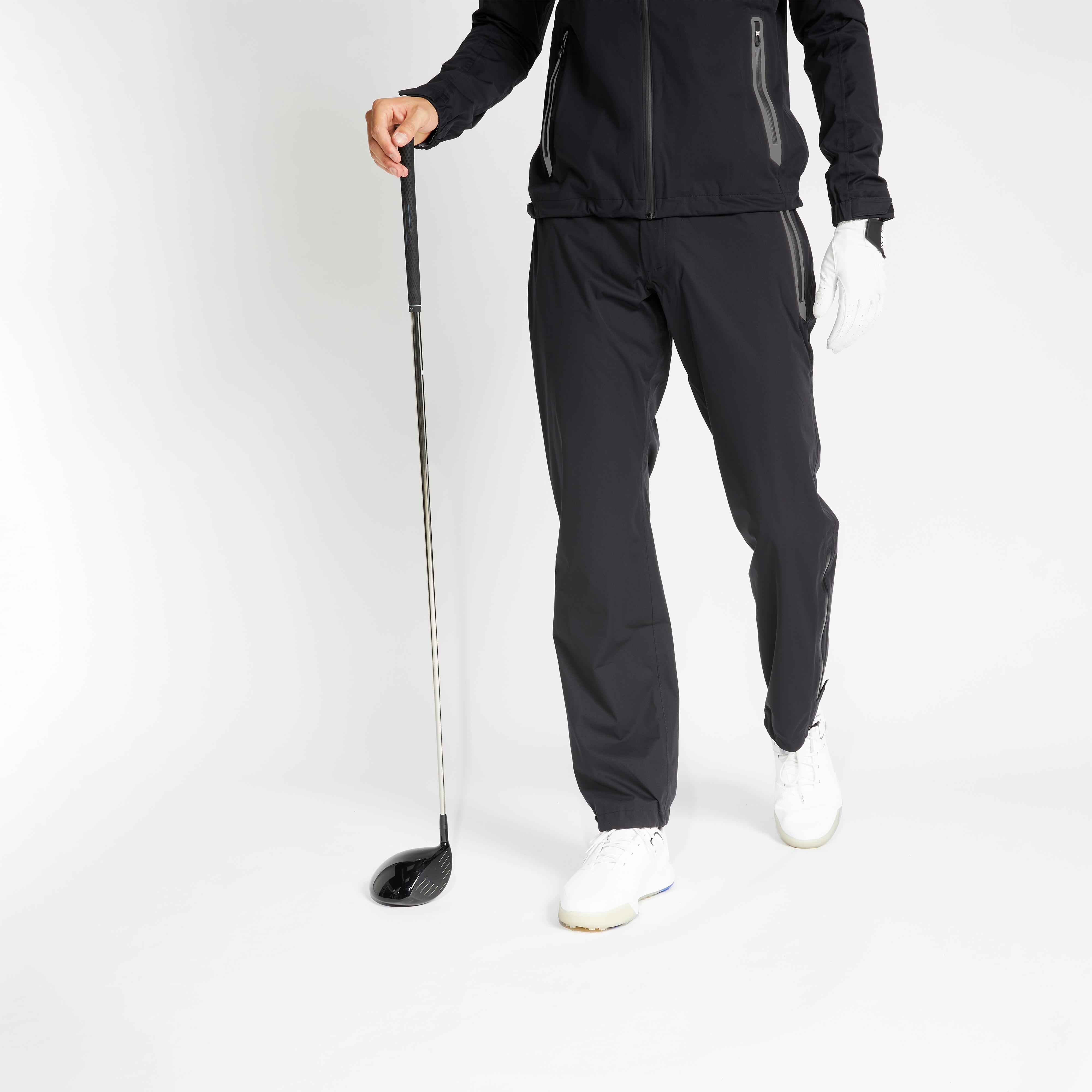 Men's Golf Waterproof Rain Trousers - RW500 Black