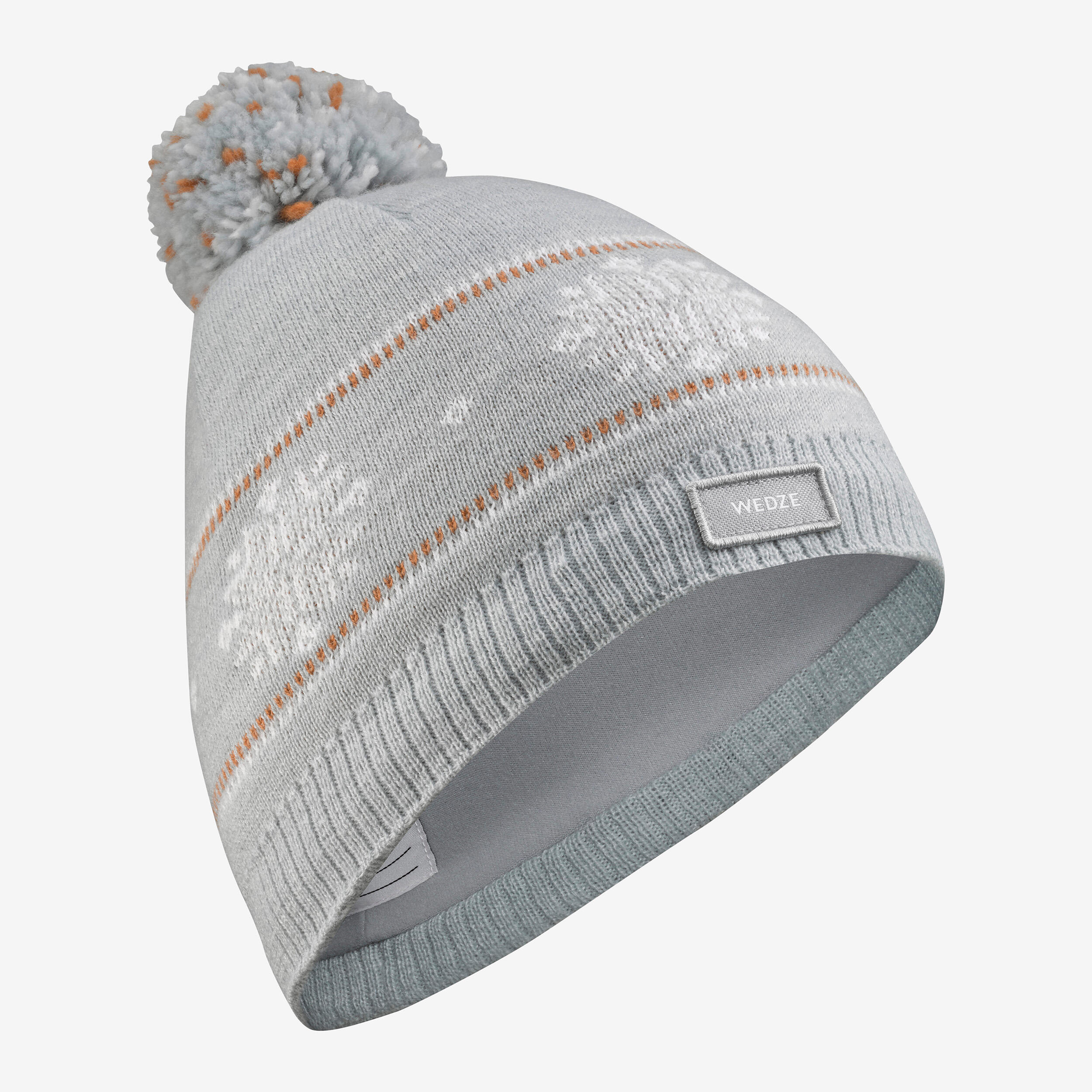Kids' Jacquard Ski Hat-Grey