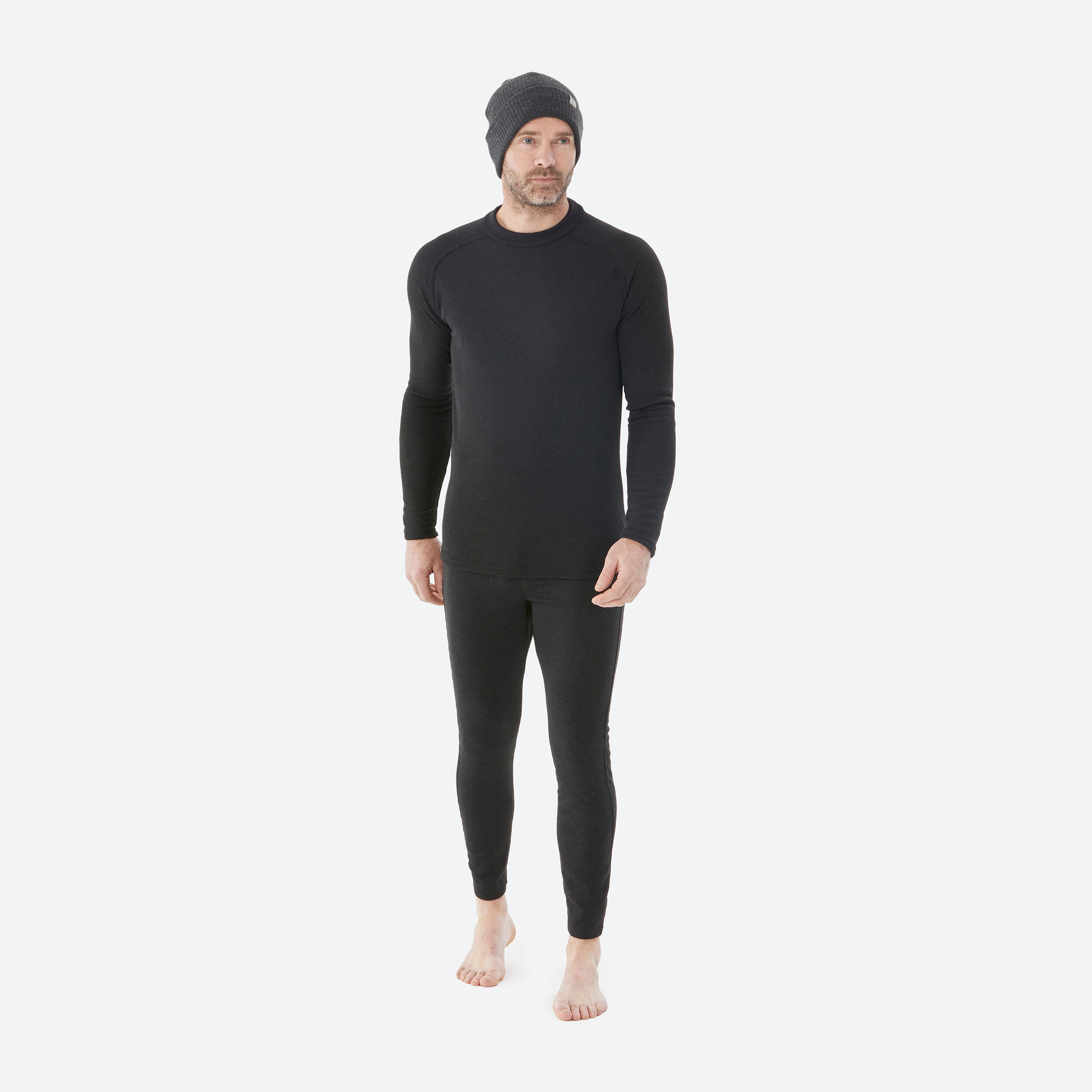 Men's ski base layer top - BL 100 - Black