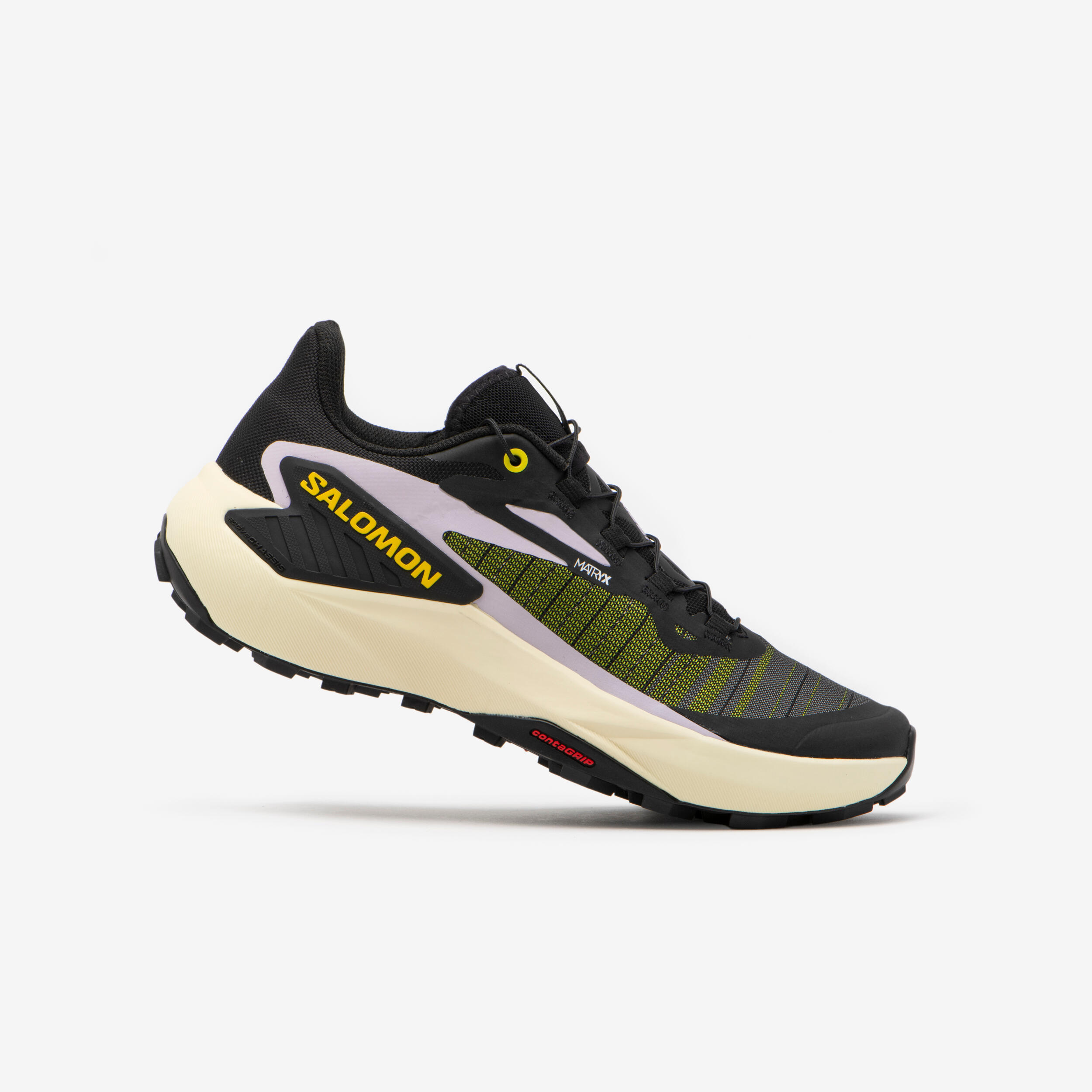 WOMEN'S SALOMON GENESIS TRAIL RUNNING SHOES - BLACK