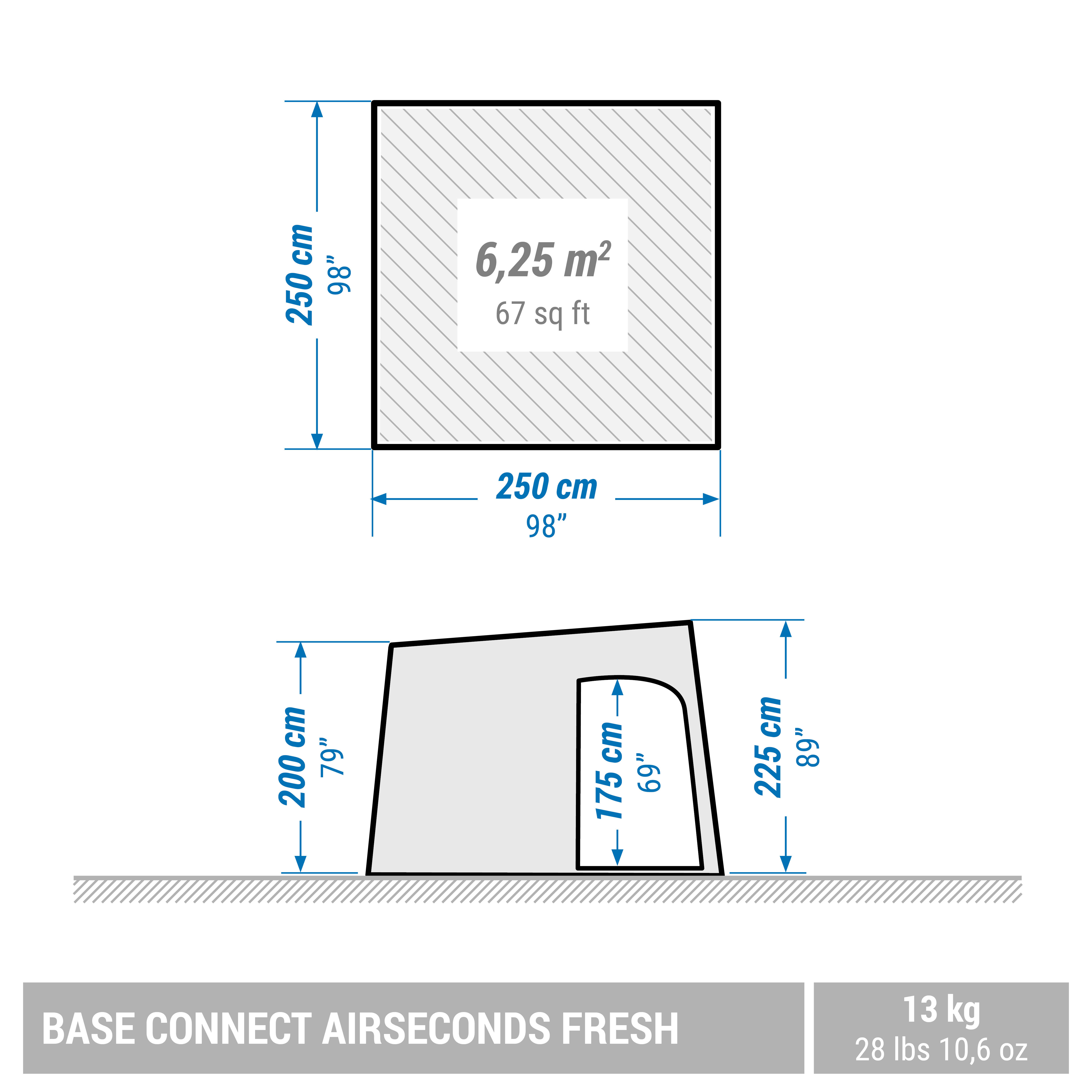 Inflatable Camping Living Room - Air Seconds Base Connect Fresh - 6 people