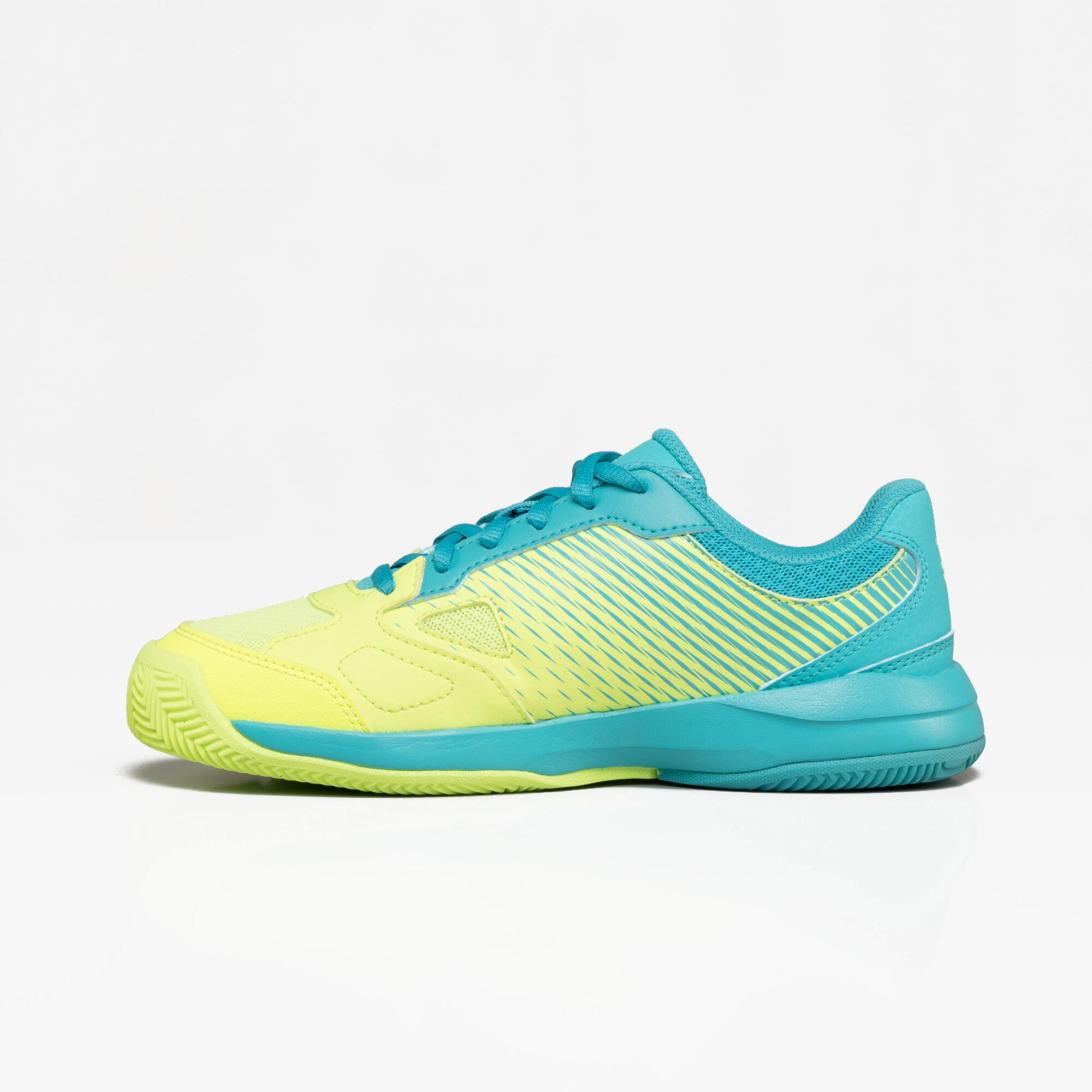 Kids' Padel Shoes PS 500 JR Lace - Light Blue/Yellow