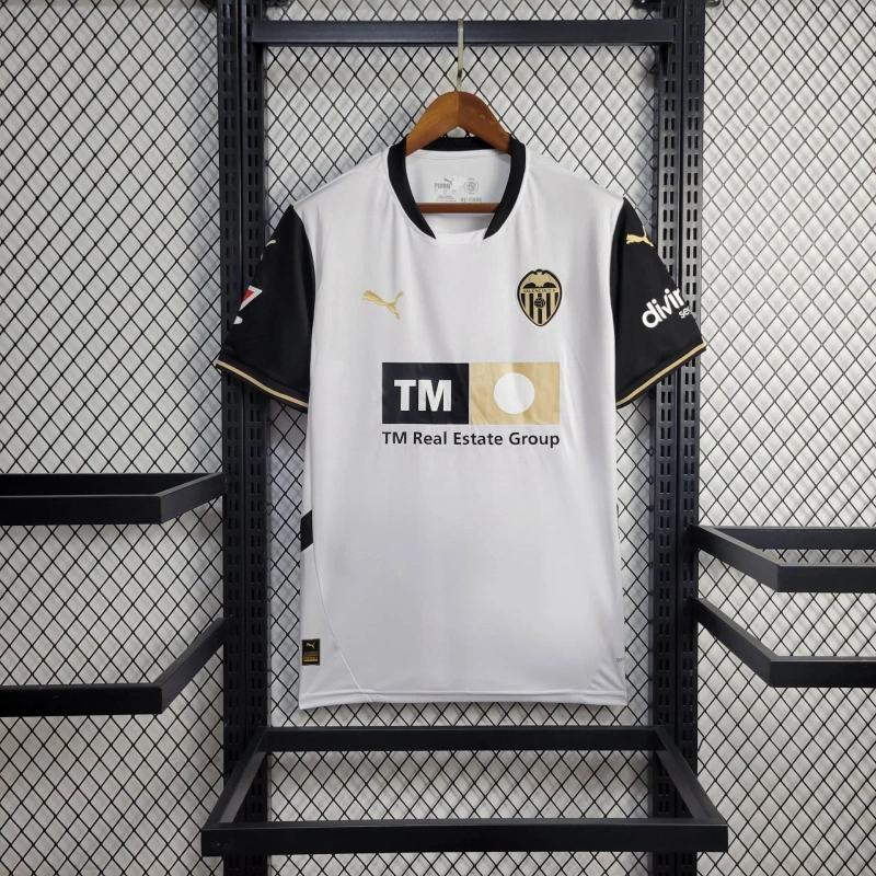 Valencia Home 24/25 Football Team Shirt Jersey