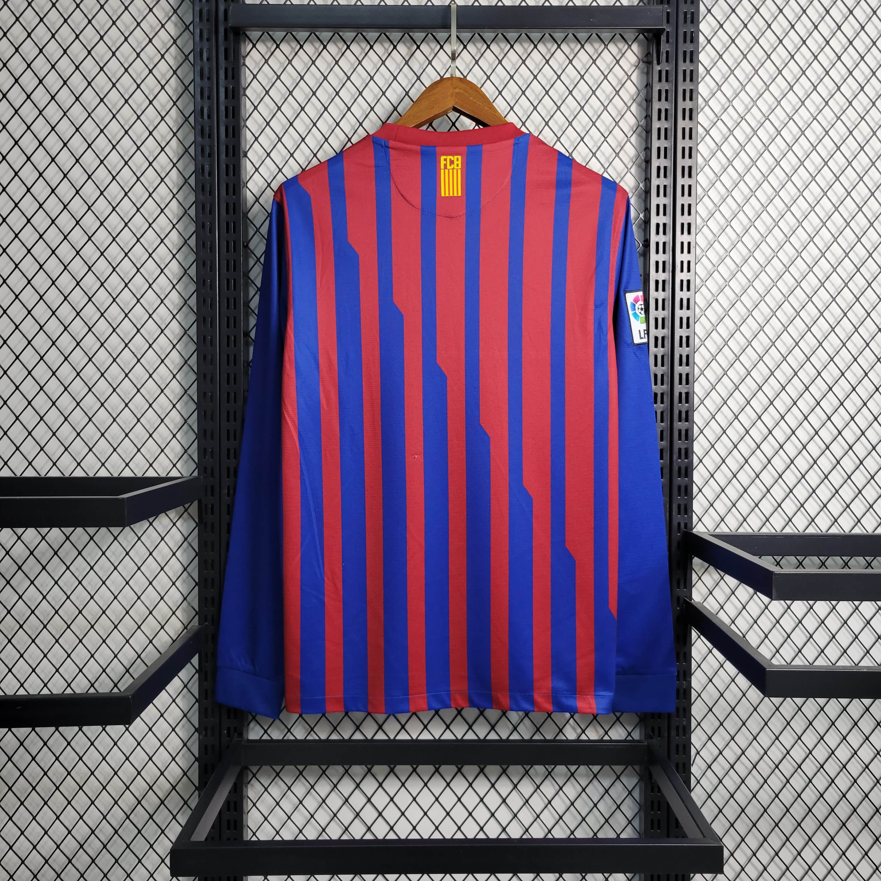 11/12 Retro Long Sleeve Barcelona Home Jersey