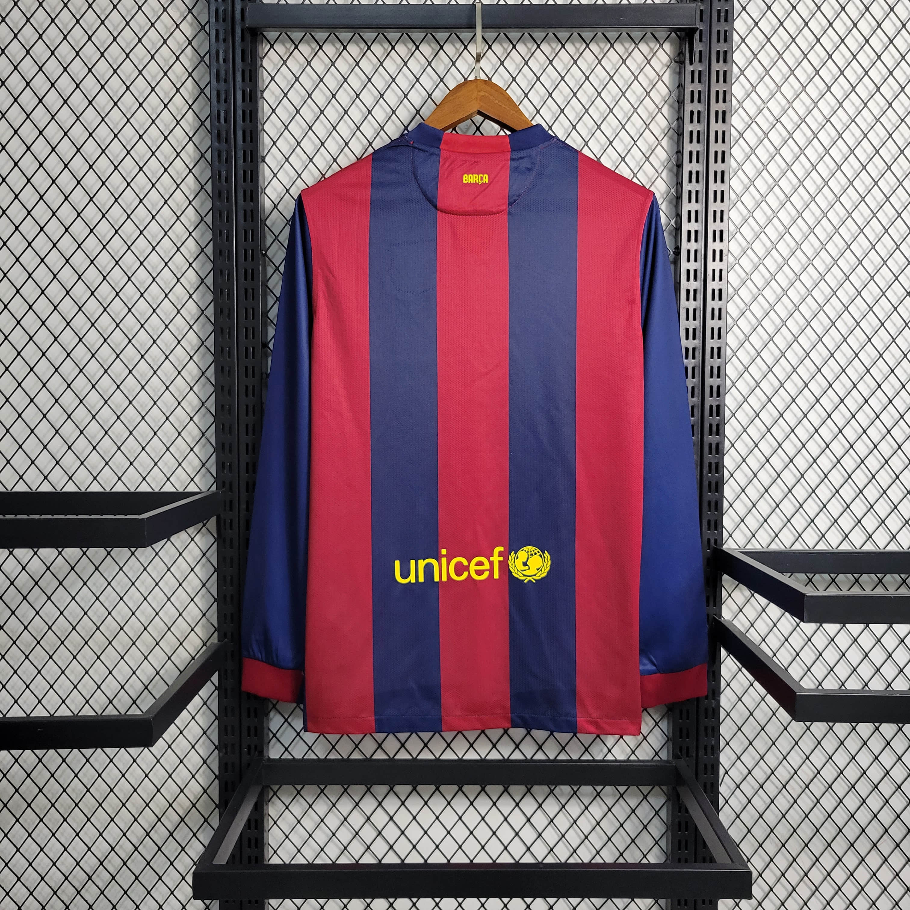 14/15 Retro Barcelona Home Long Sleeve Jersey
