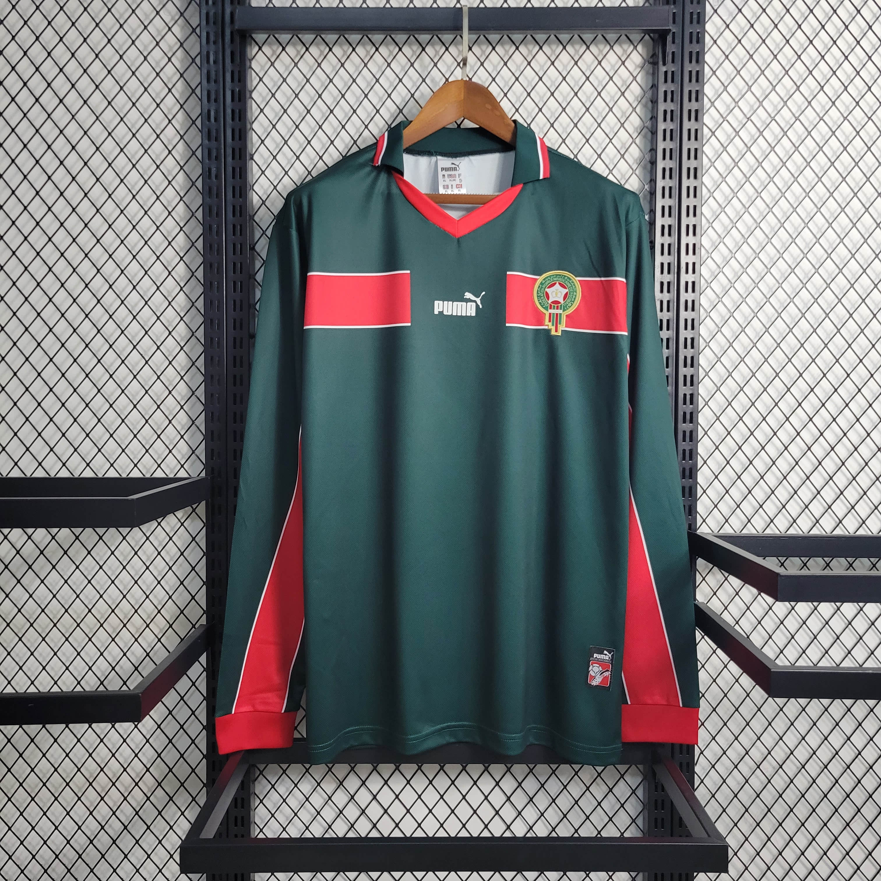 1998 Morocco Retro Long Sleeve Home Jersey