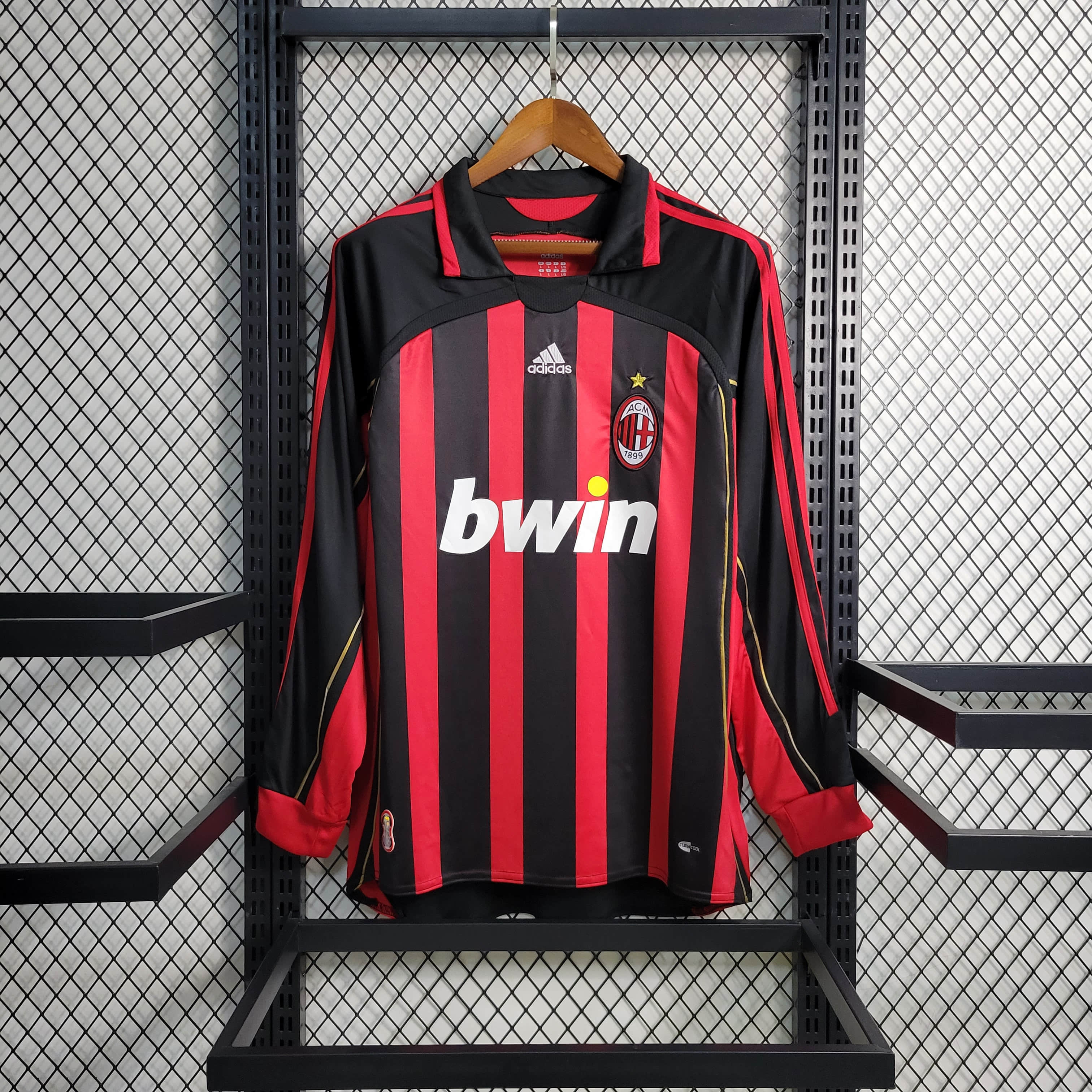06/07 Retro Long Sleeve AC Milan Home Jersey