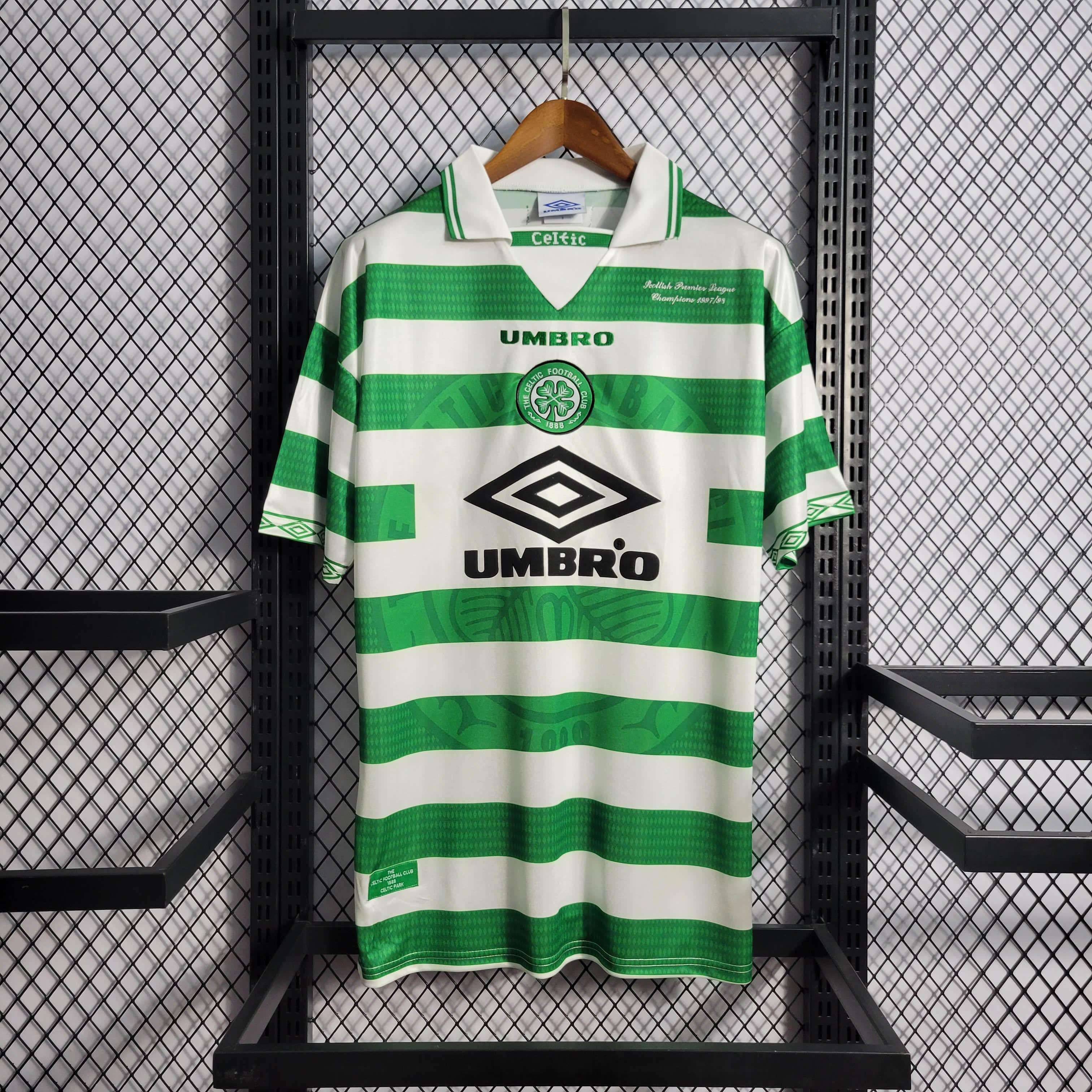 Retro1998 Celtic F.C. Home Champion Size S-XXL