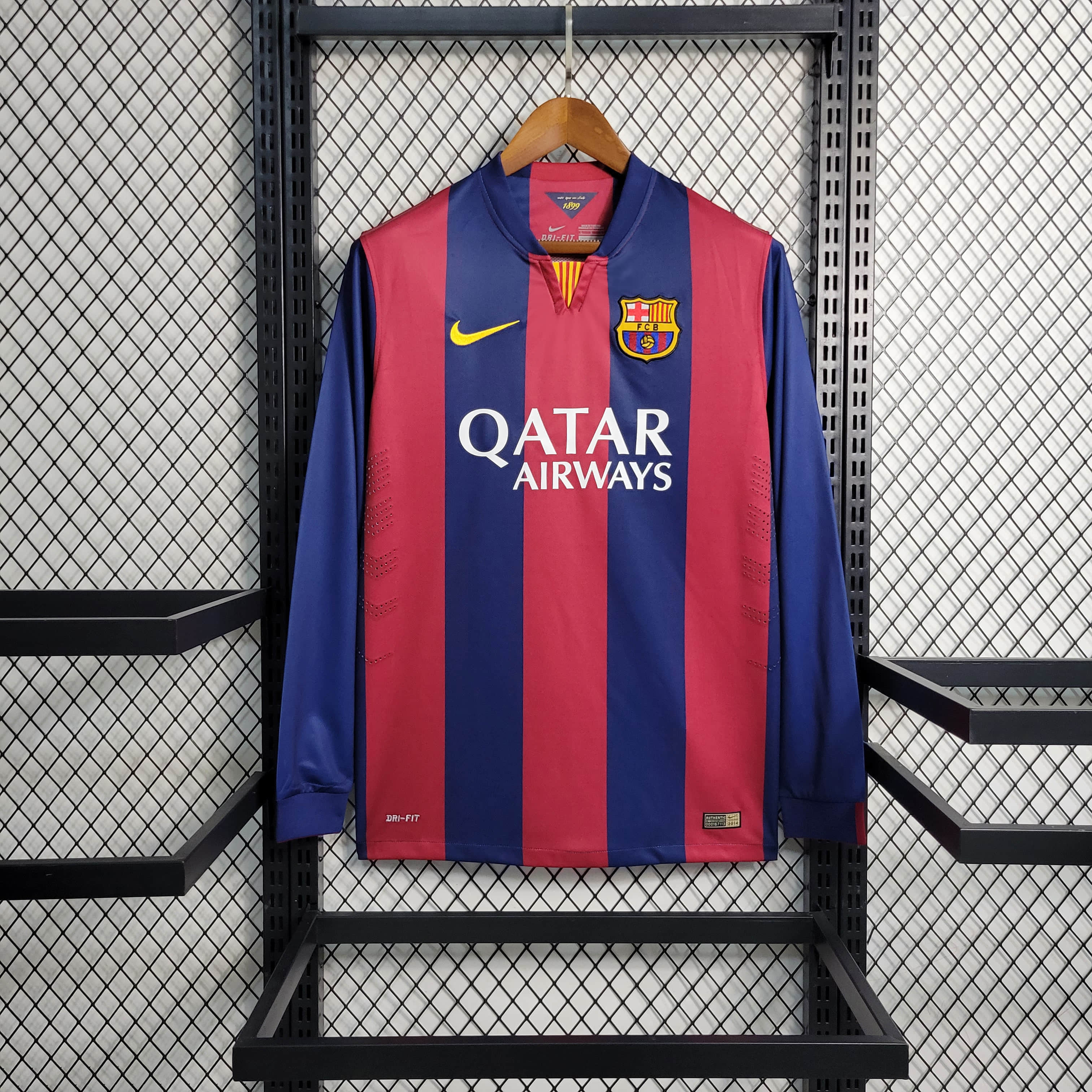 14/15 Retro Barcelona Home Long Sleeve Jersey